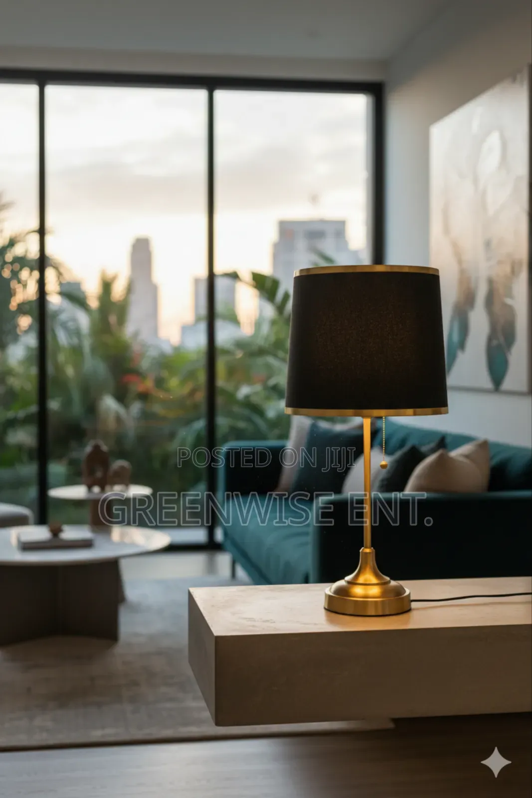 Luxury Italian Black  Lamp