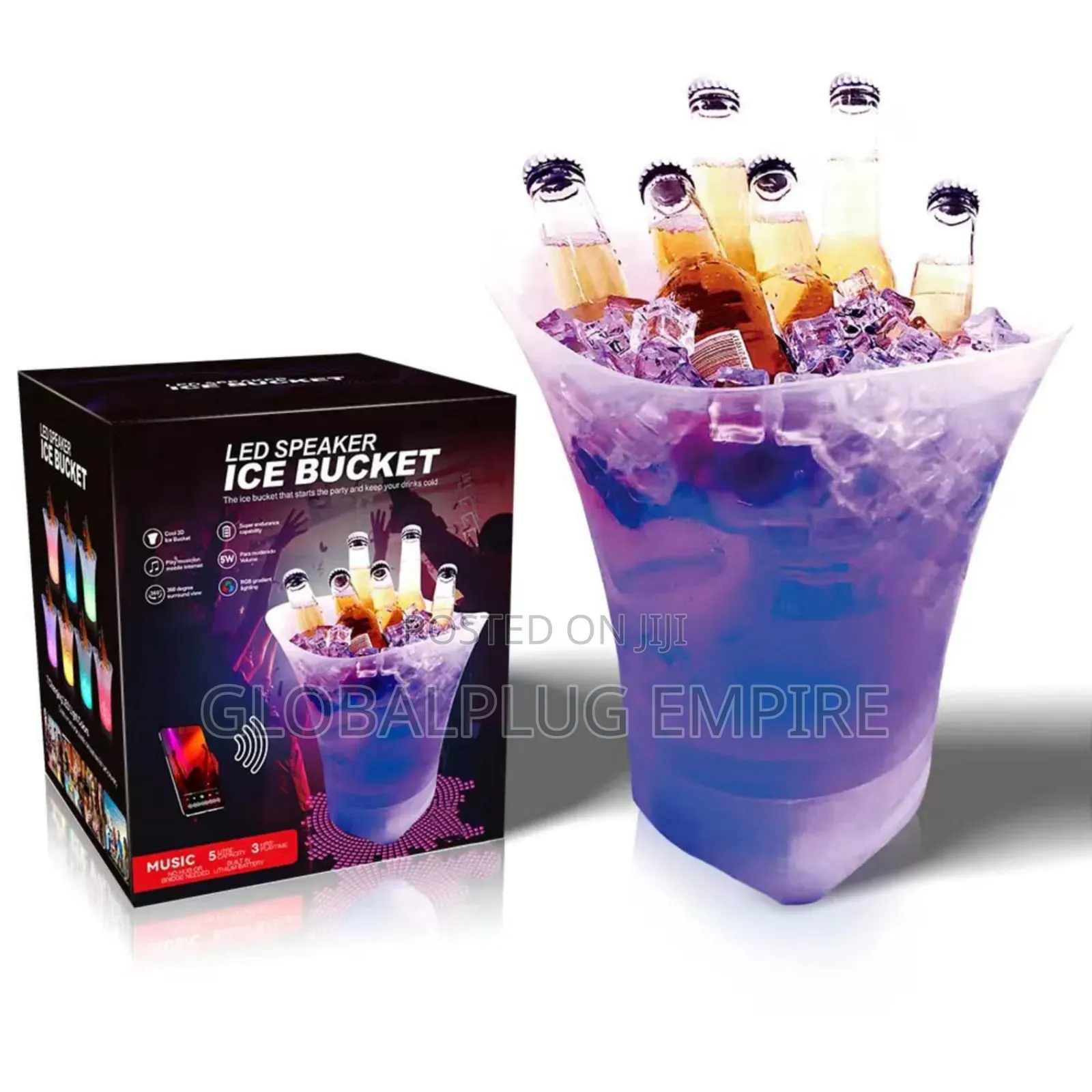 Led Speaker Ice Bucket Chill Your Drinks With Music Lights