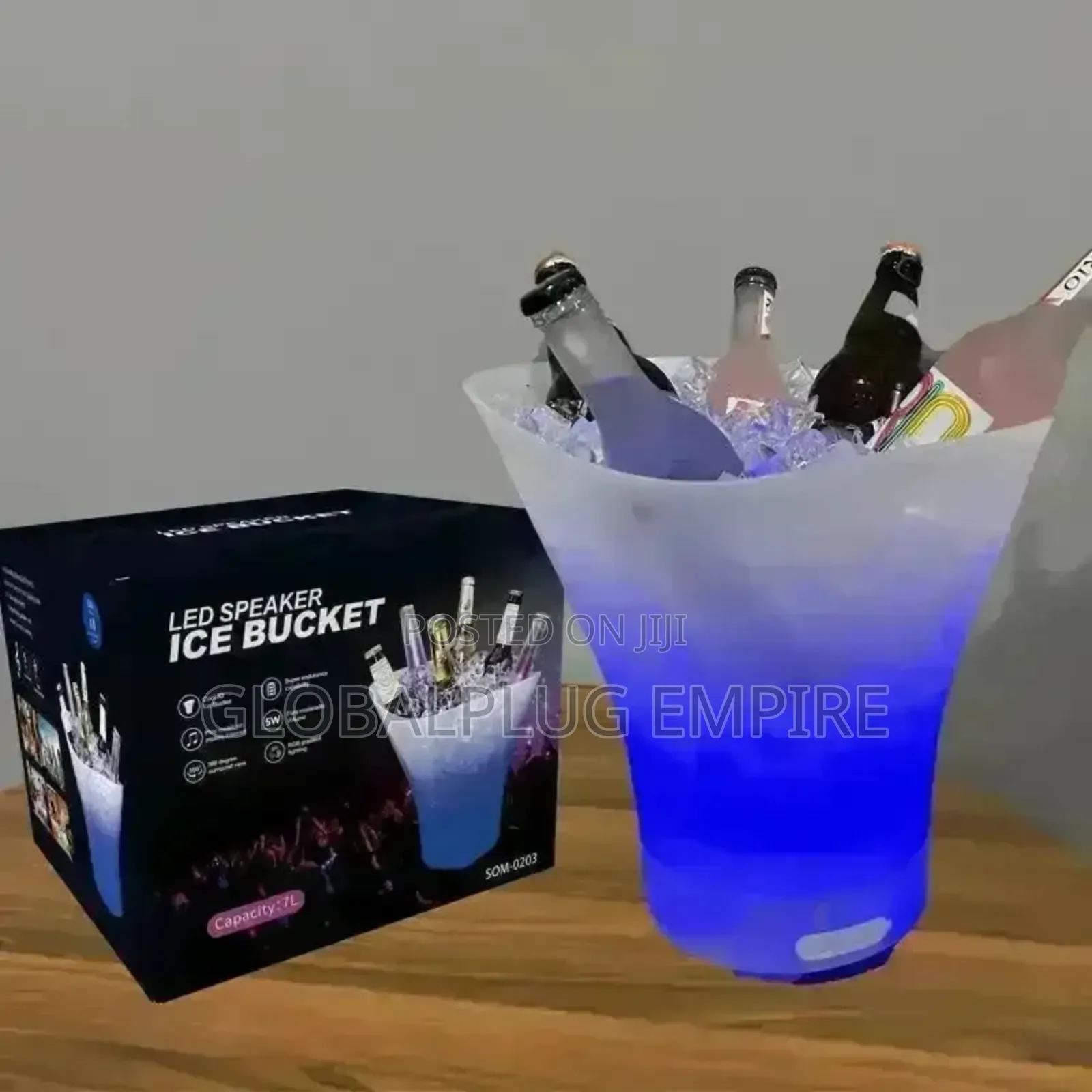 Led Speaker Ice Bucket Chill Your Drinks With Music Lights