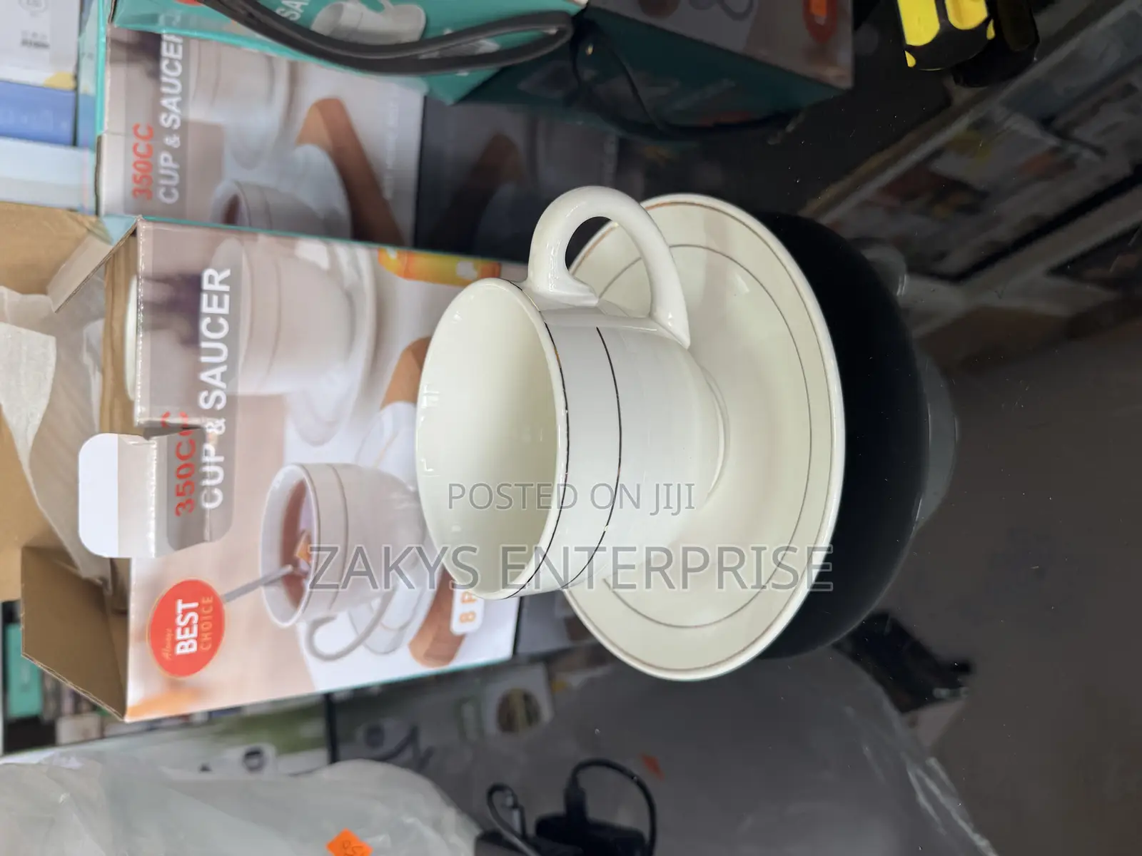 Tea Mug Saucer 8pcs