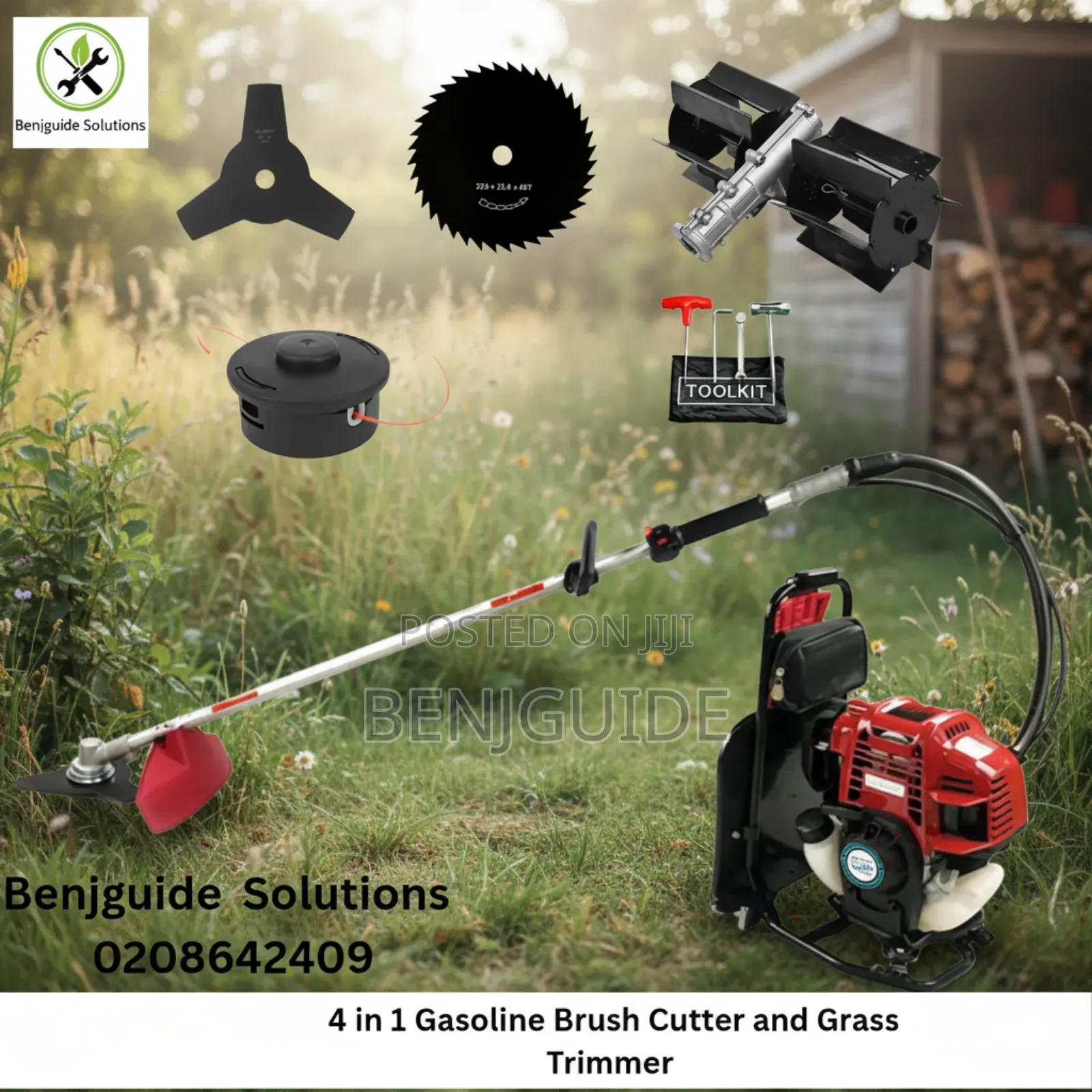 4 In 1 Gasoline Brush Cutter And Grass Trimmer