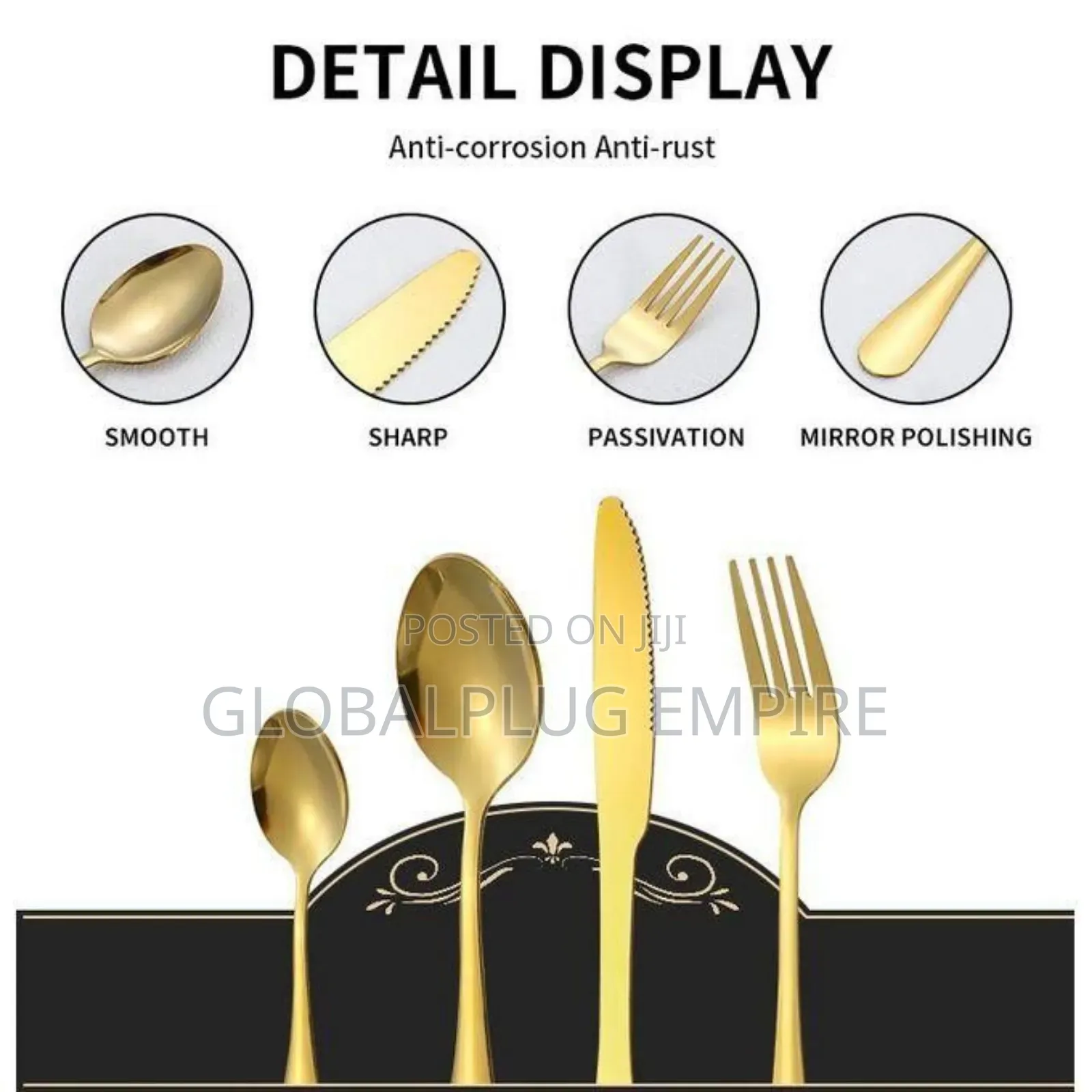 24 Pieces Gold Cutlery Set Elegant Dining in Style