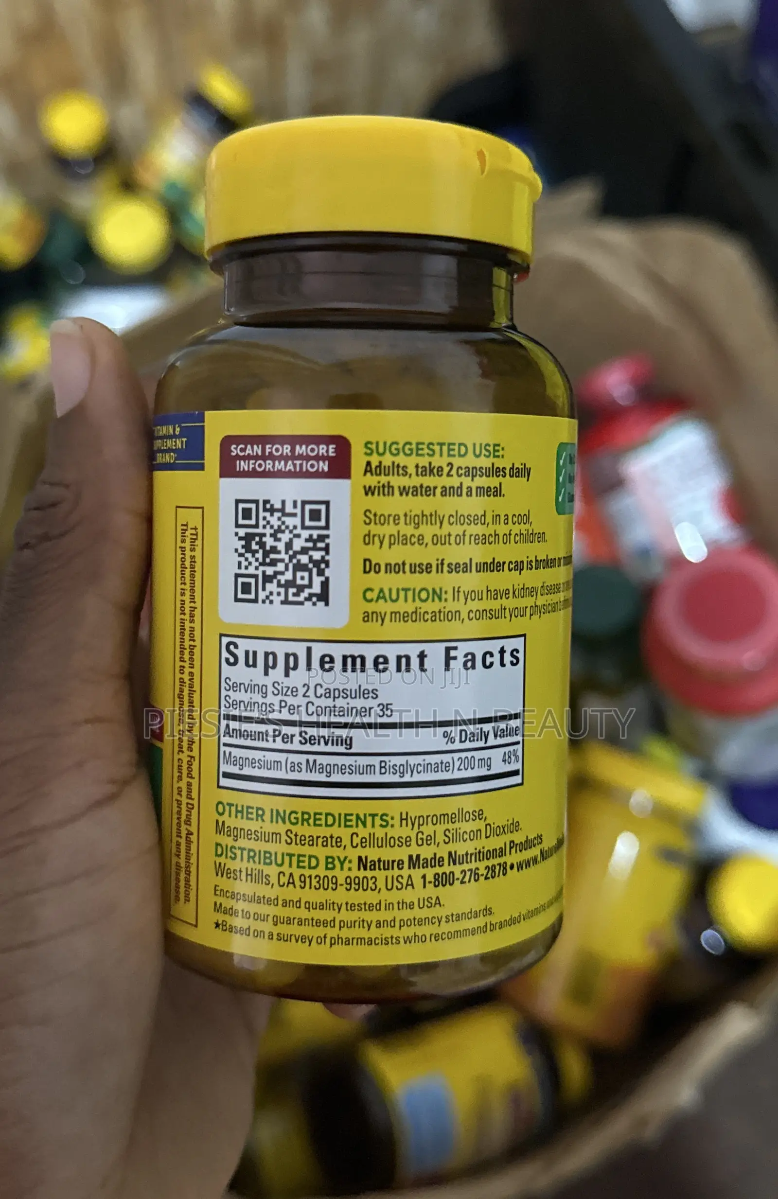 Nature Made Magnesium Glycinate 200 Mg 70capsules