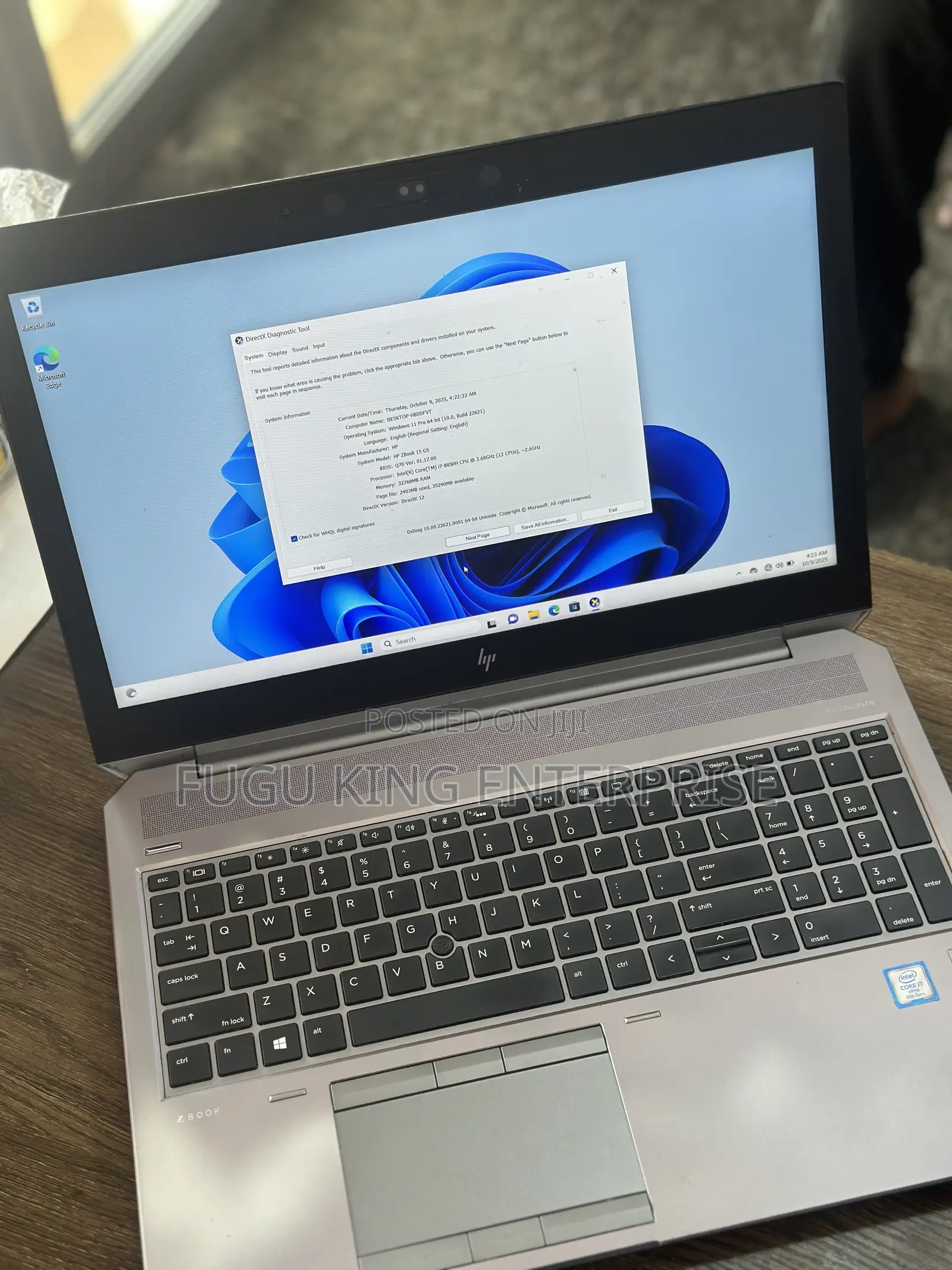 Laptop HP ZBook 15 32GB Intel Core I7 SSD 512GB