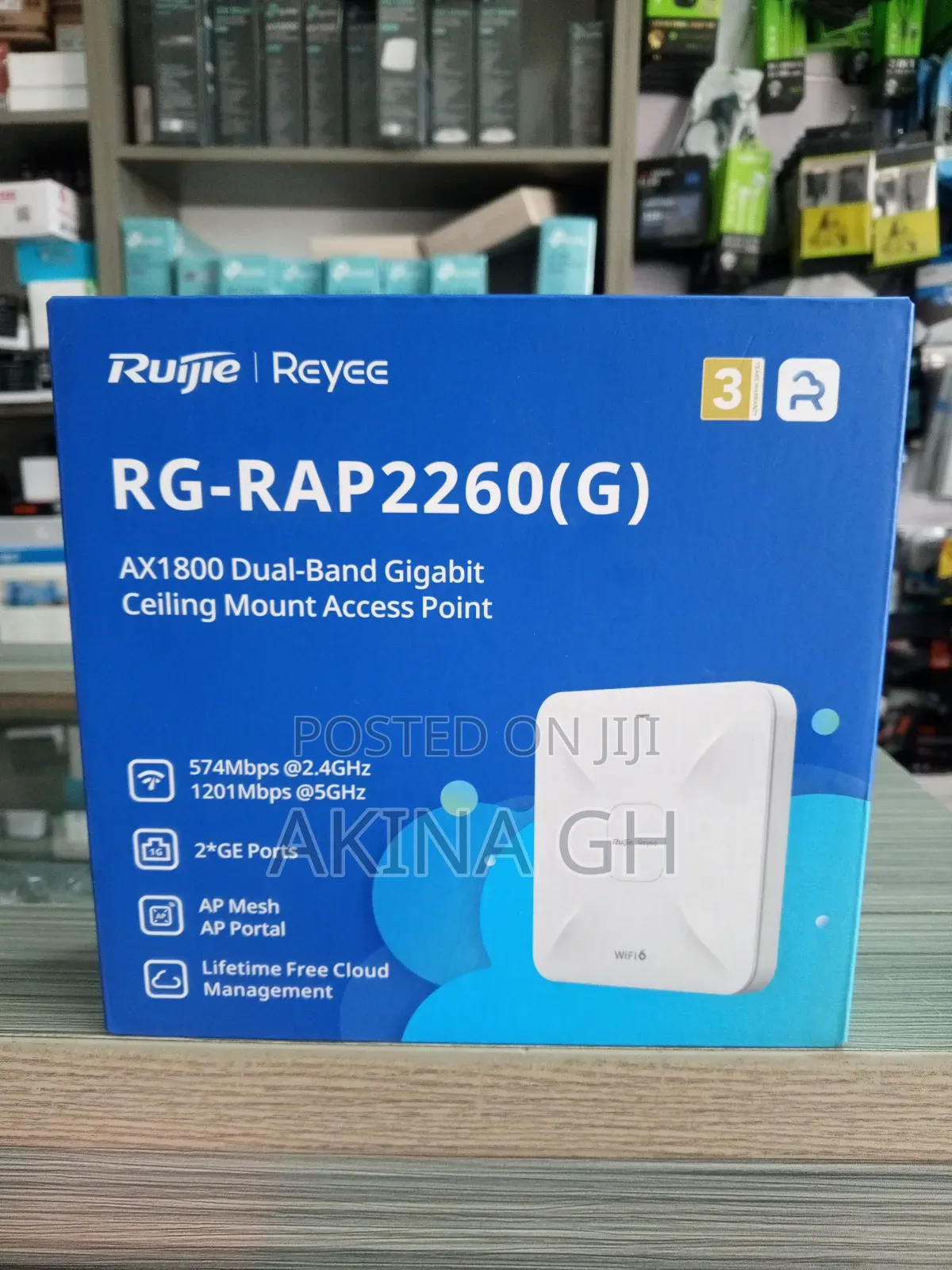 Ruijie Rg-Rap2260 (G) Ax1800 Dual-Band Gigabit Ceiling Access Point