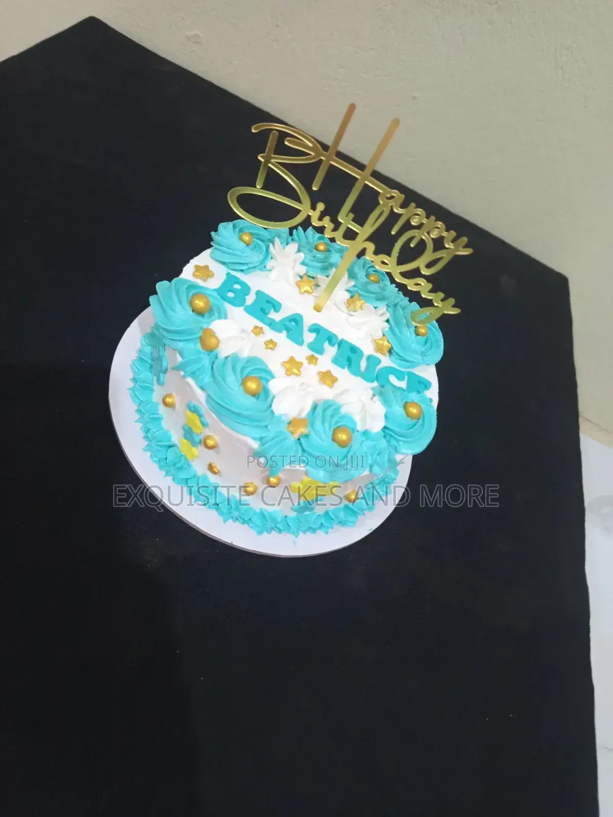 Blue/Green Birthday Cake
