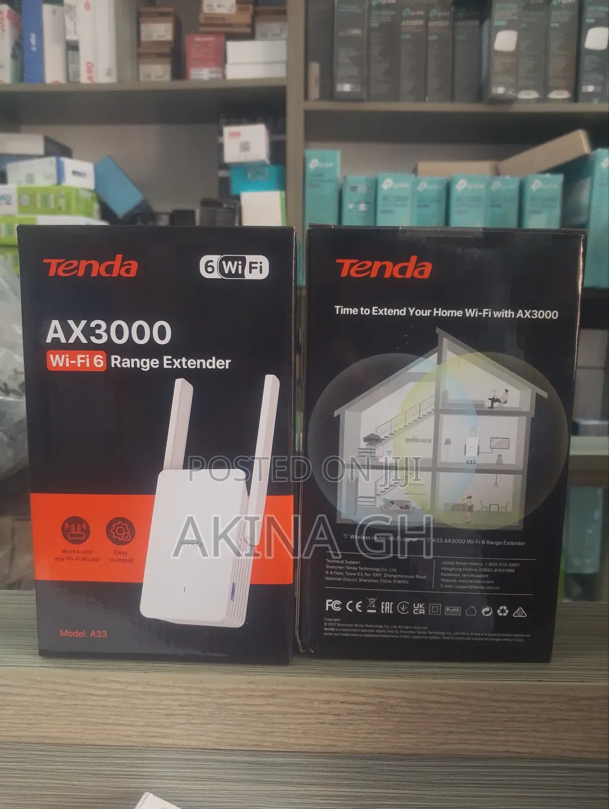 Tenda Ax3000 Wi-Fi 6 Range Extender A33