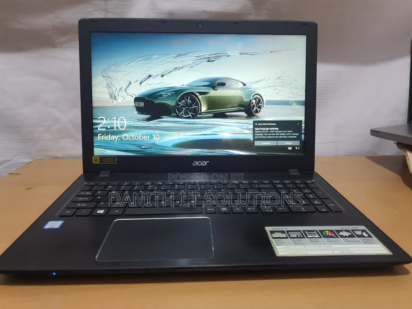 Laptop Acer Aspire E5-574g 8GB Intel Core I3 HDD+SSD 500GB
