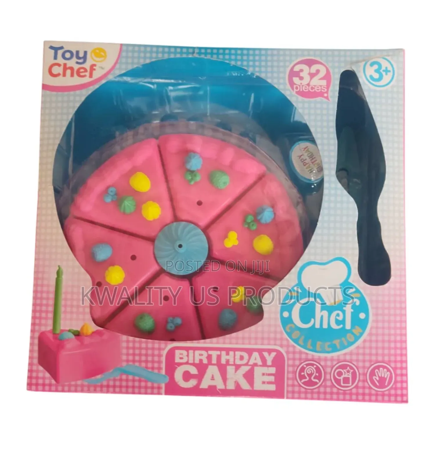 Toy Chef Kids Birthday Cake Play Set