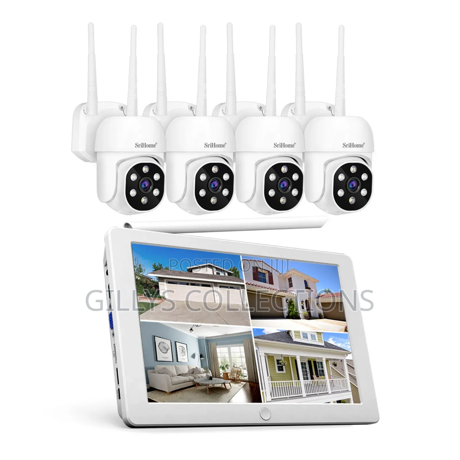 Wireless Wifi Security Cameras 4 Channel Nvr Cctv Camera System Kit