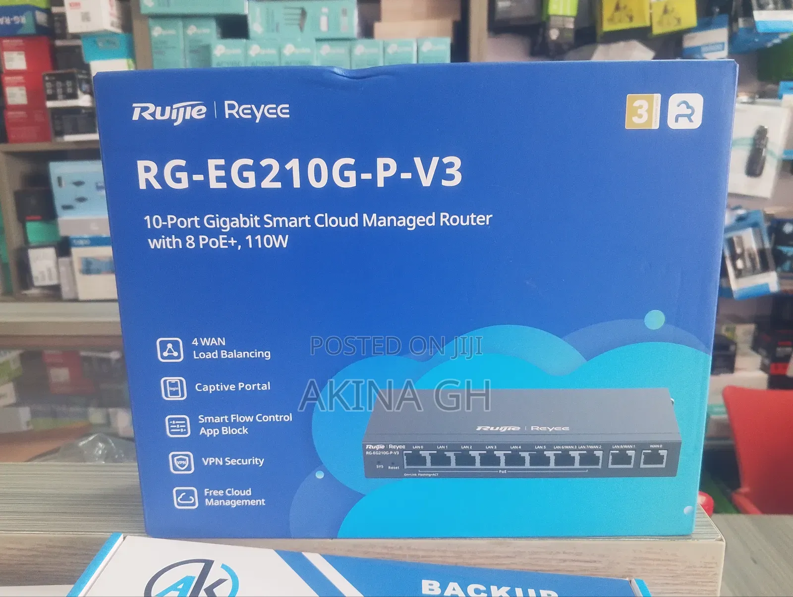 Ruijie 10 Port Gigabit Smart Cloud Managed Poe Router Rg-Eg210g-P-V3