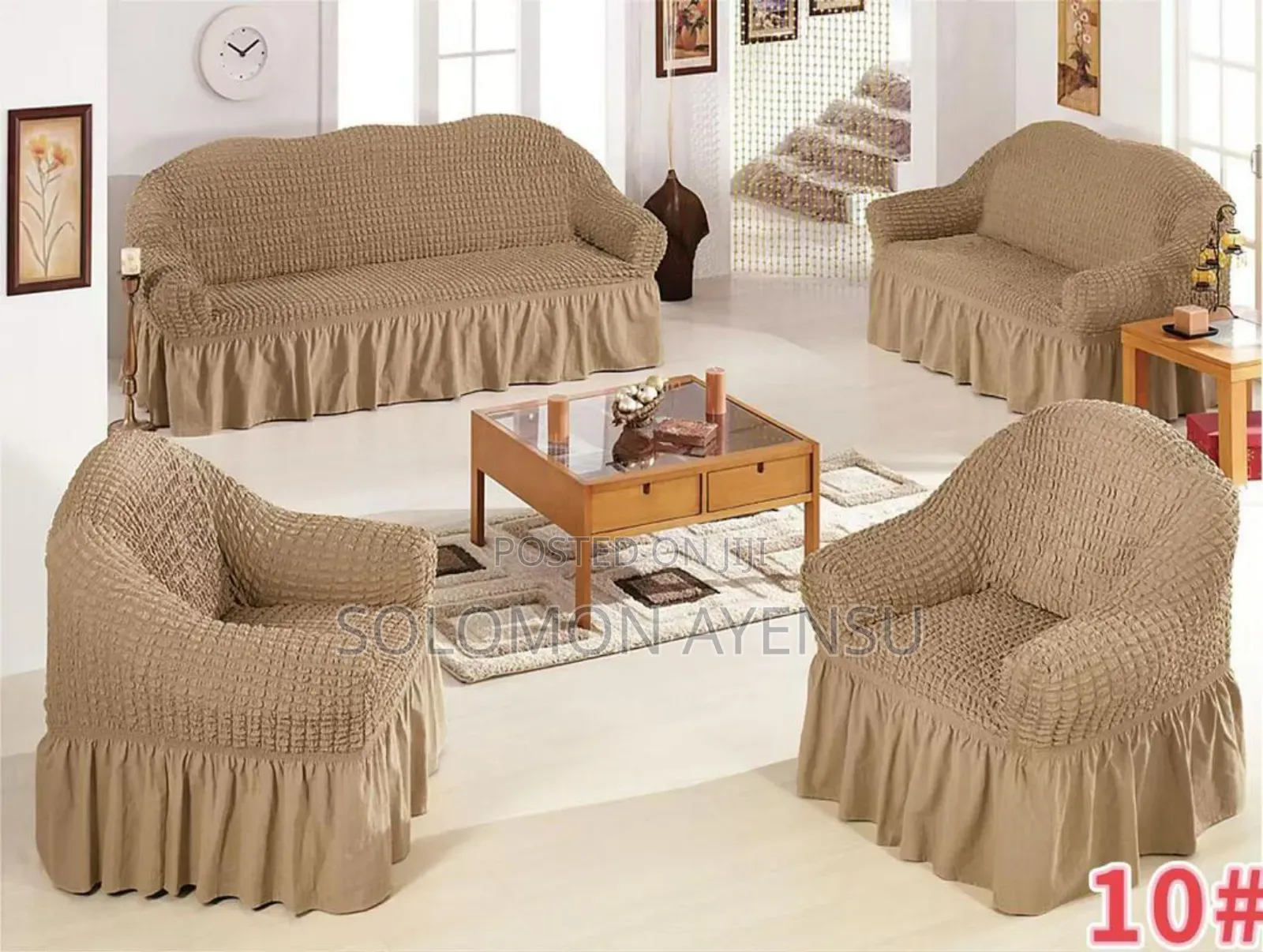 Quality Skirted Slipcover for Sofa Available in Different Colours