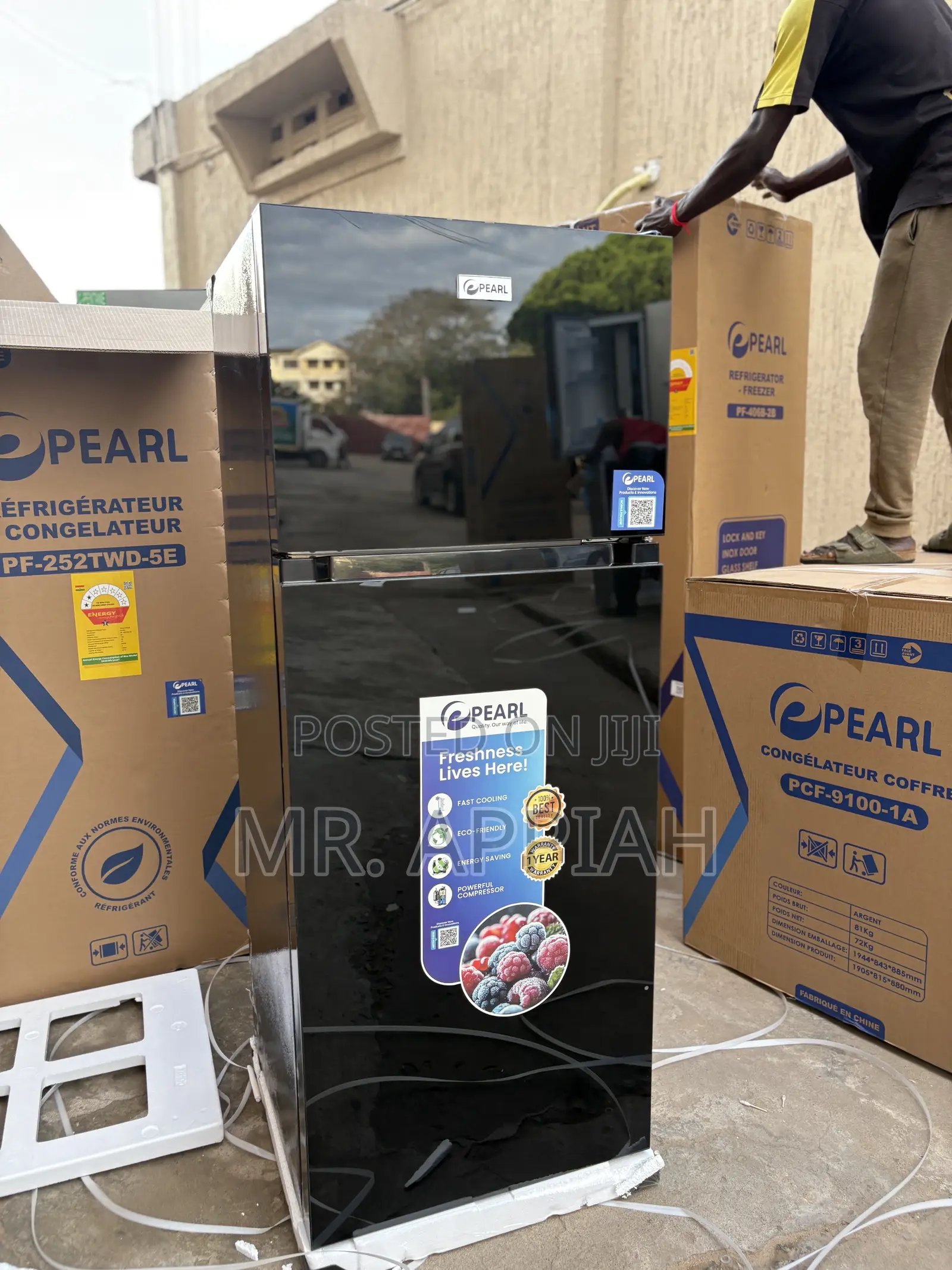 Extremely Chilling Pearl Pf-252tbg-5e —208ltrs Double Door Fridge.