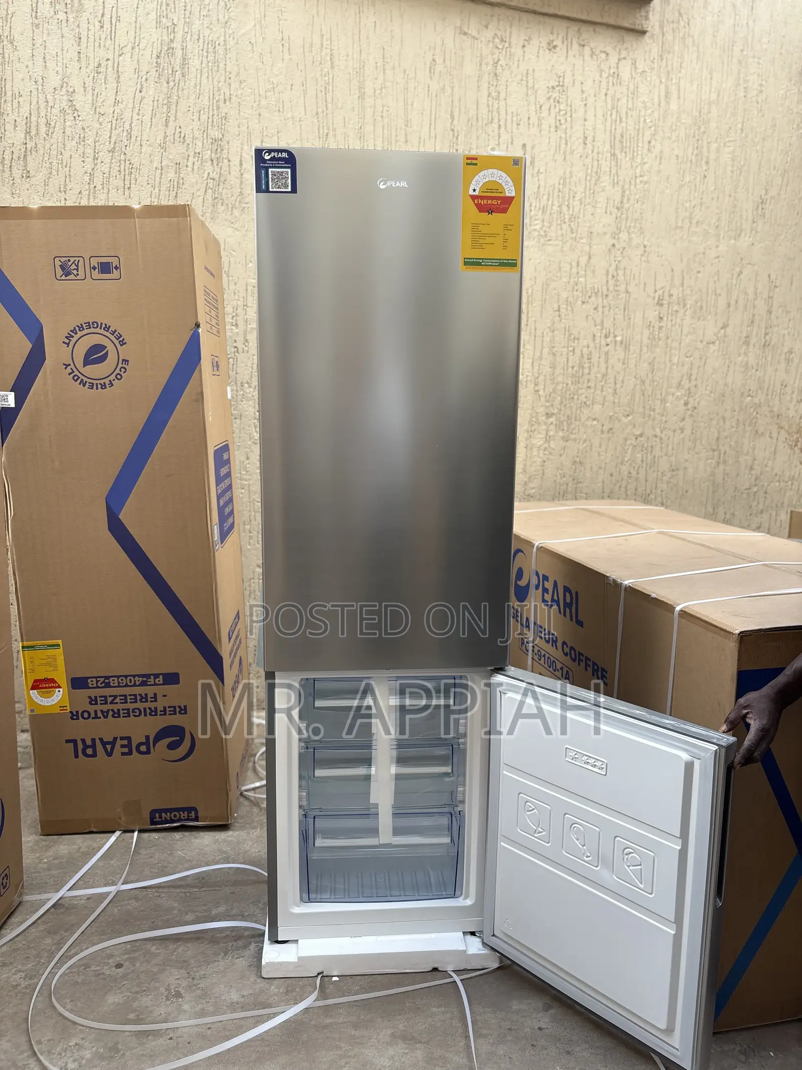 Sealed in Box Pearl Pf406b-2b. —261ltrs Double Door Fridge(Gray).