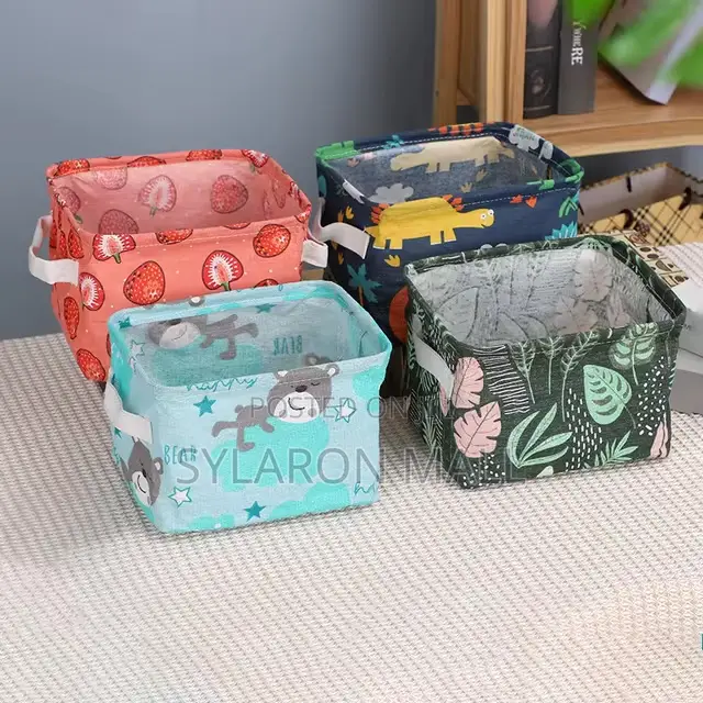 Fabric Storage Baskets (Foldable With Handles)