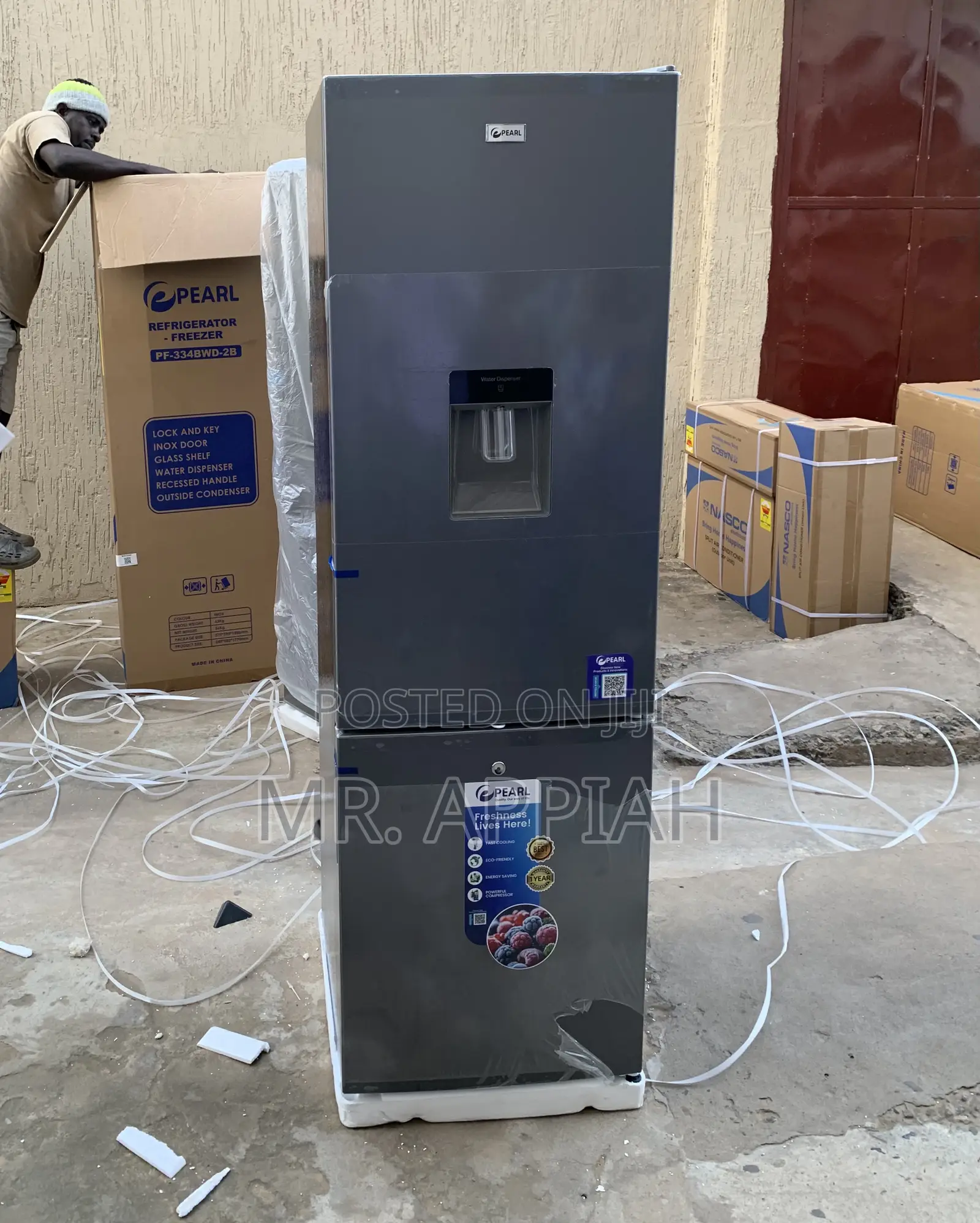 High Quality Pearl Pf-370-13m—-262ltr Bottom Freezer Fridge.