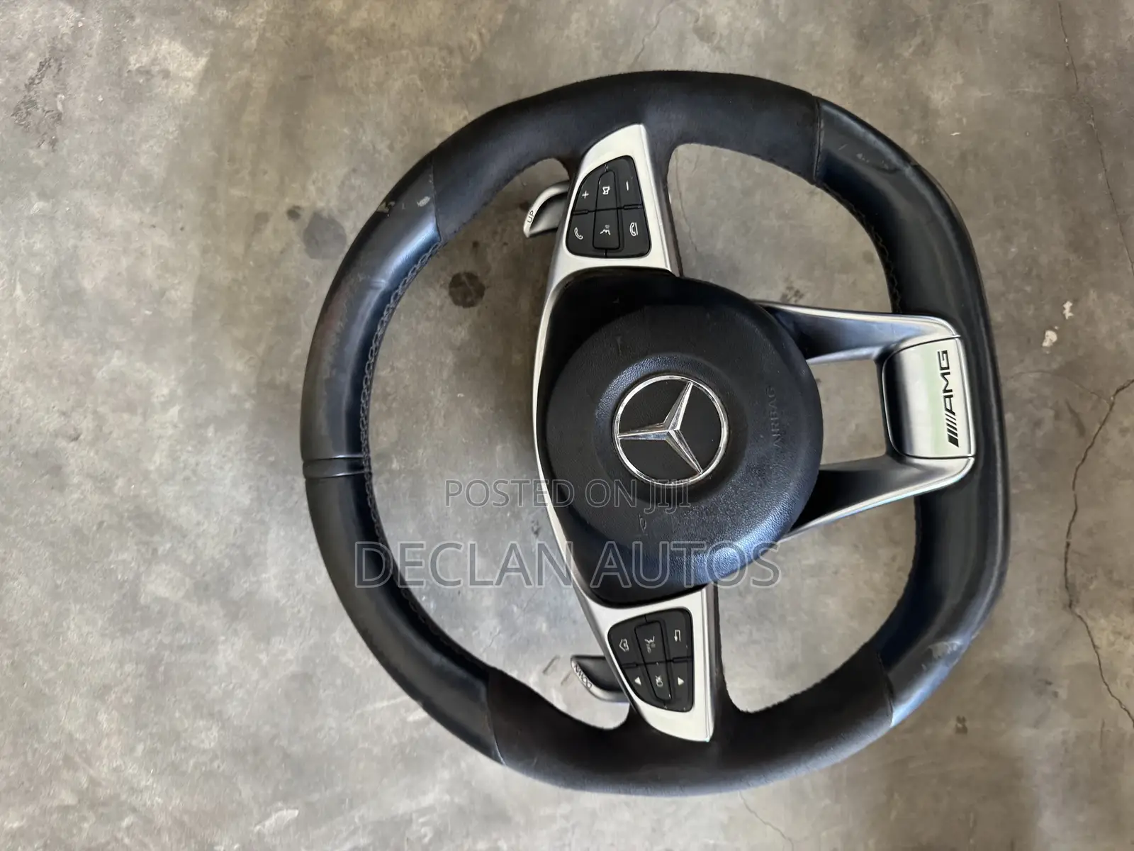 Full Leather Steering Wheel For Mercedes-benz Amg W205 C300