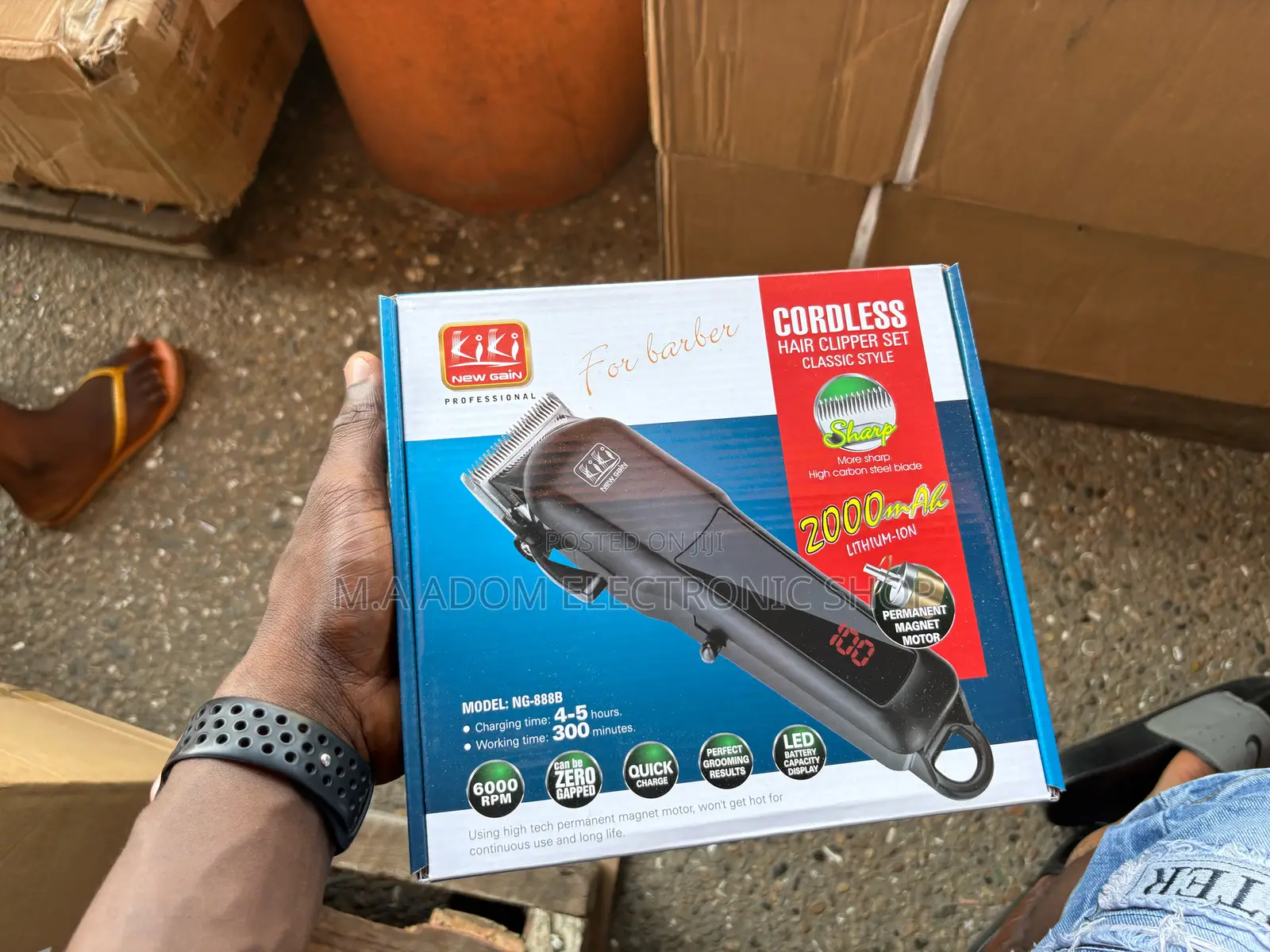 New Professional 2000mah Cordless Hair Clipper