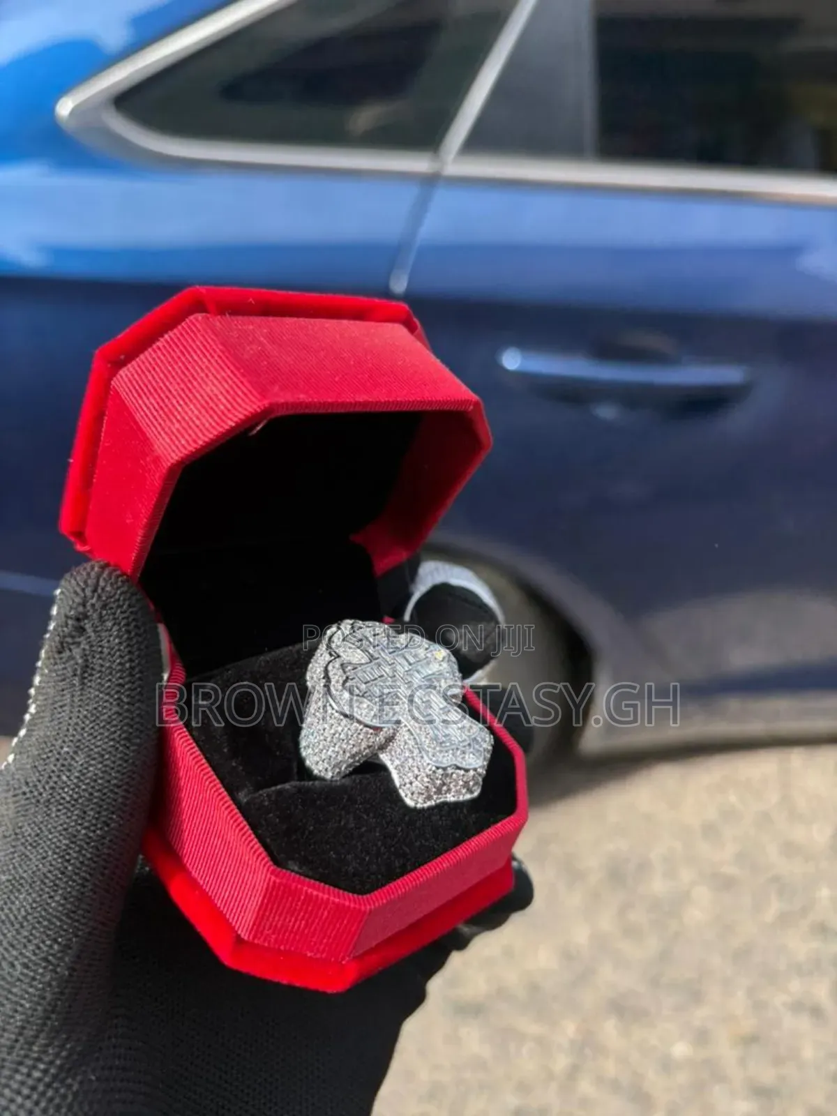 Iced Out Cross Ring (Pure Steel)