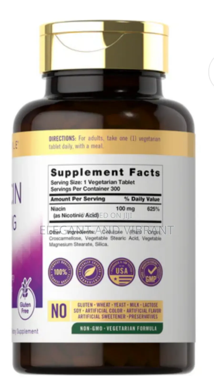 Niacin 100mg | 300 Tablets