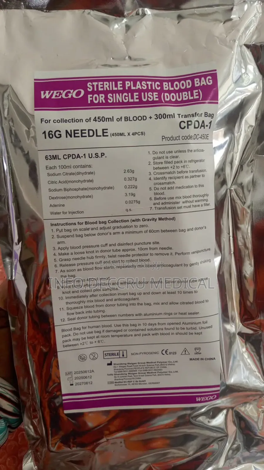 Blood Bag Double