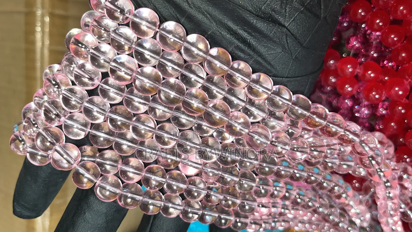 Transparent Pink Bead