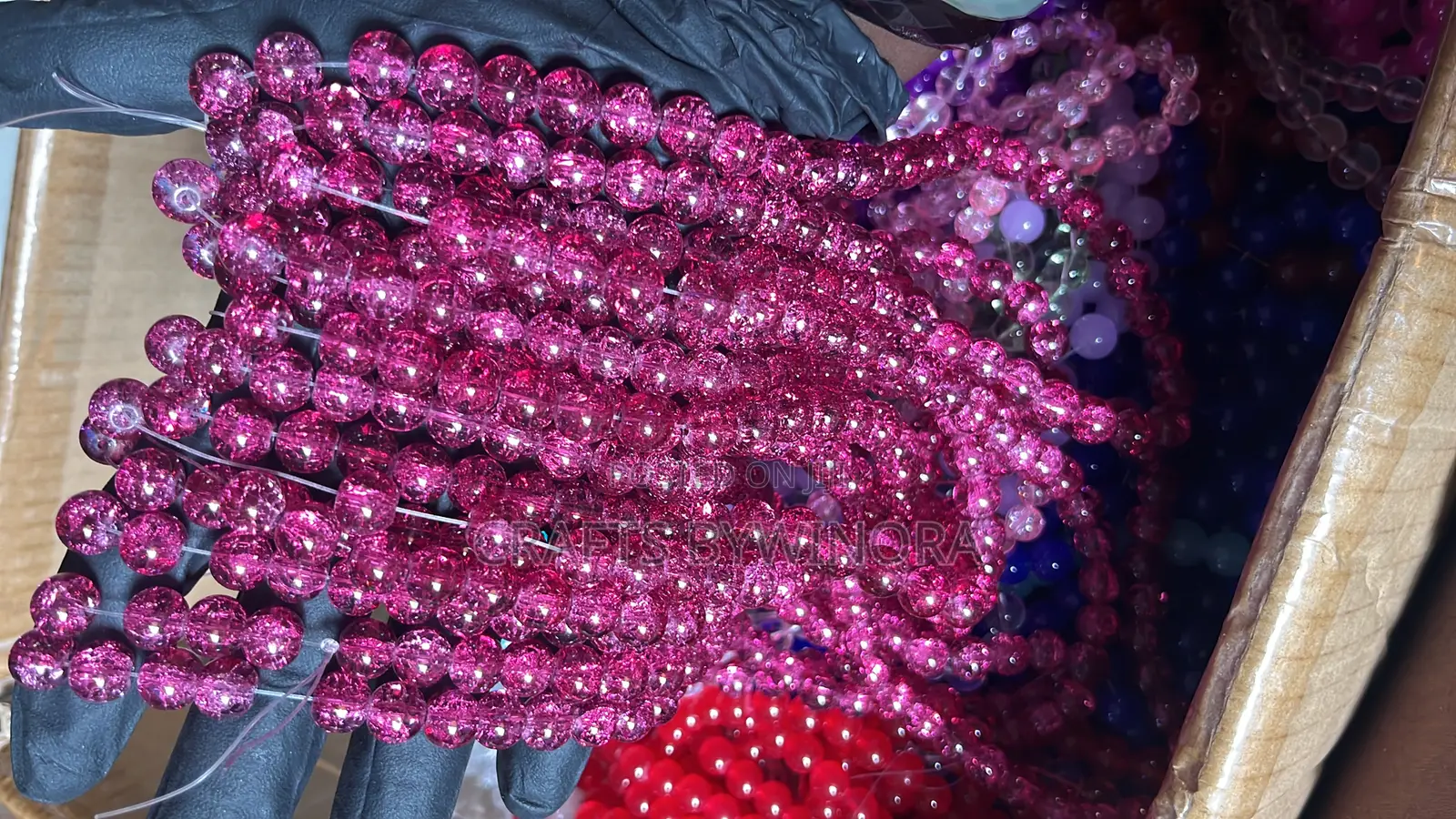 Carmine Red Jade Beads