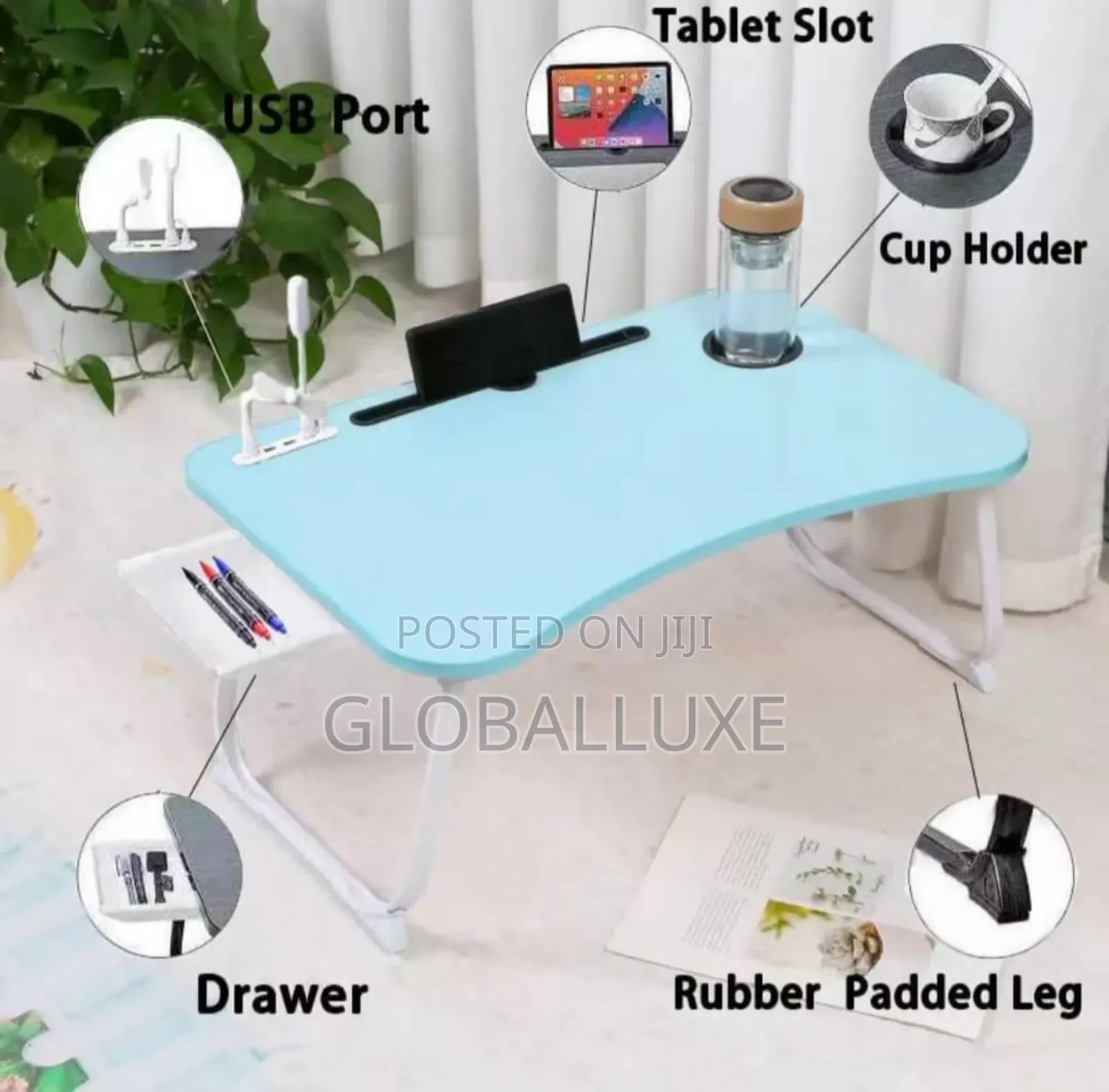 Adjustable Laptop Table – Foldable Portable Design