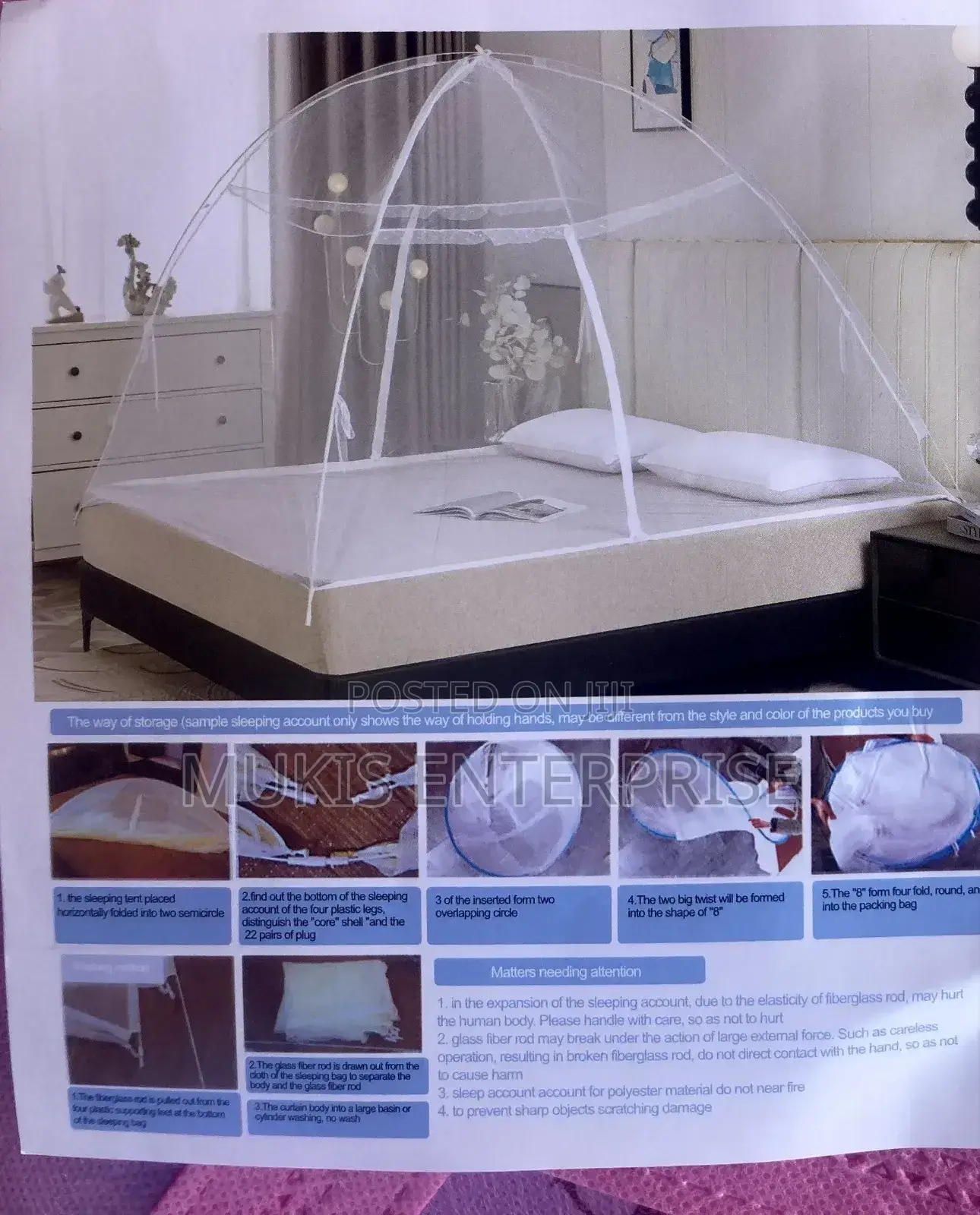 Foldable Double Bed Sized Net