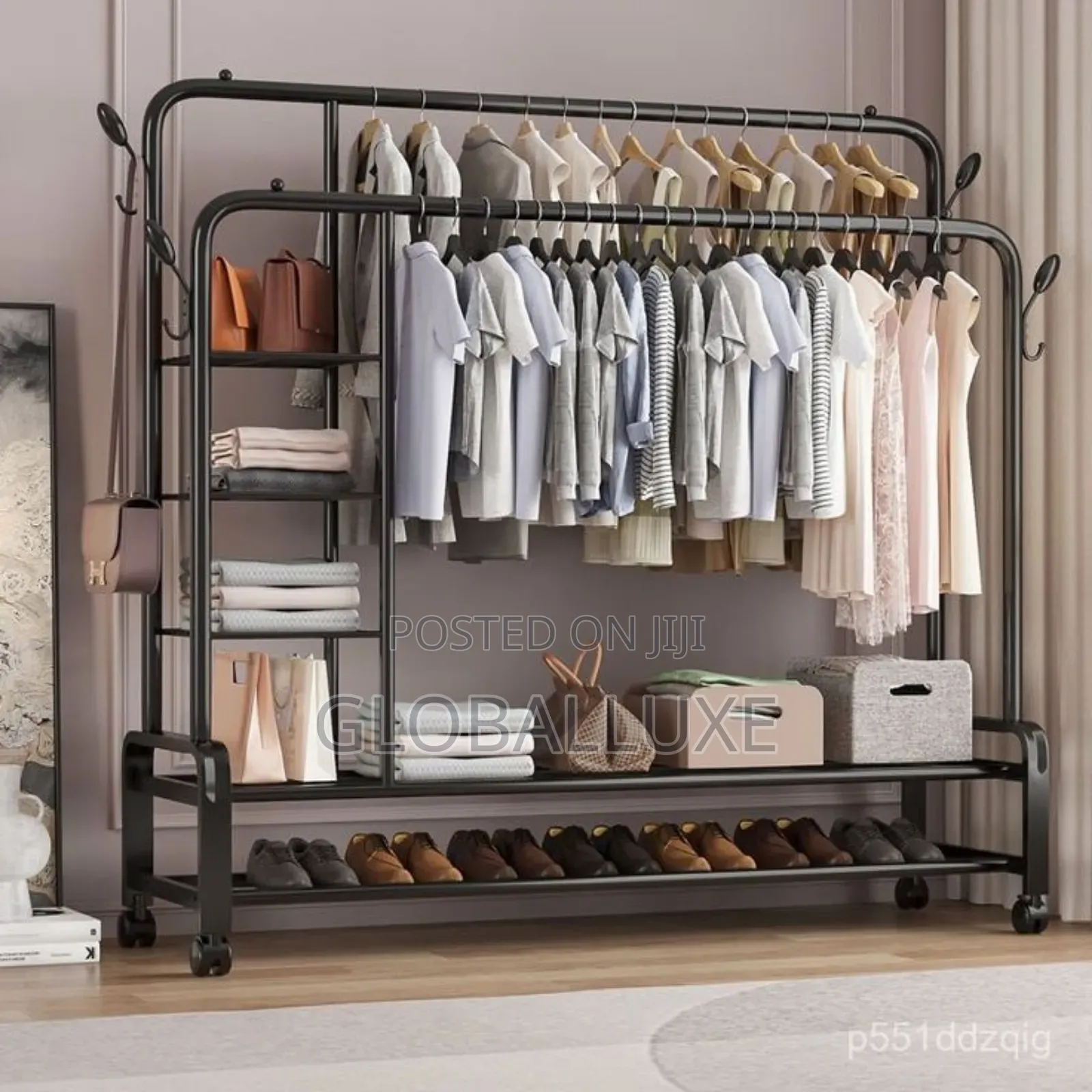 Space-saving Wall Mounted Clothes Rack