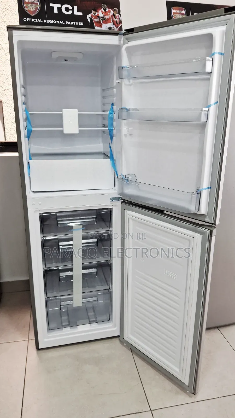 Tcl Double Door Fridge 166litres F216tms