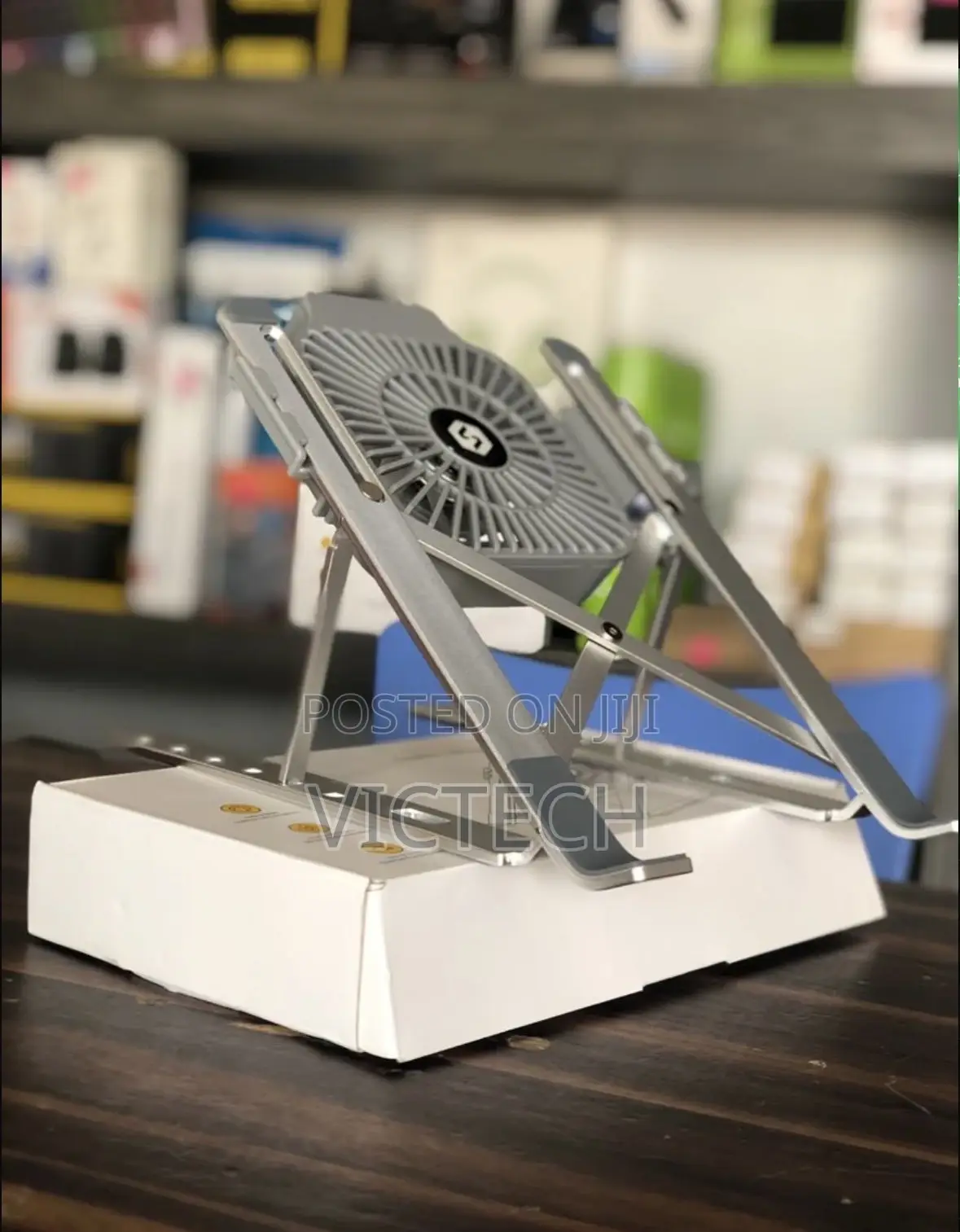 Foldable Laptop Stand With Radiator Cooling Fan