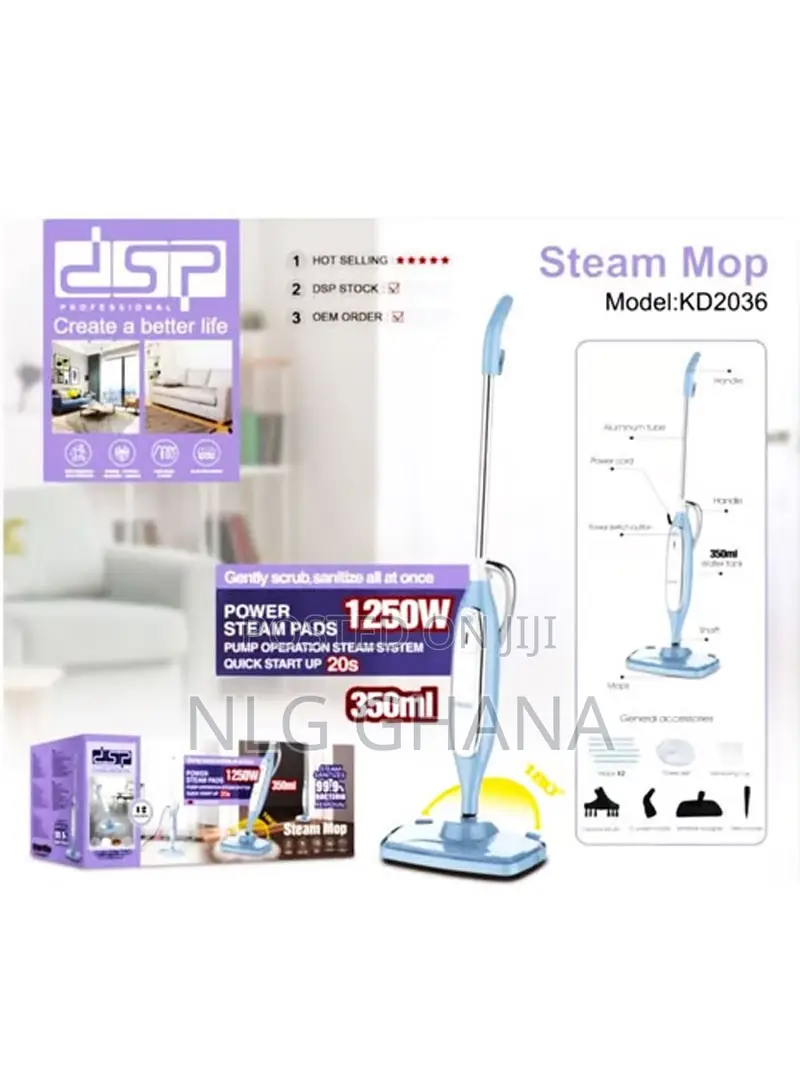 1250w Electric Motor Intelligent Steam Cleaner Mop.