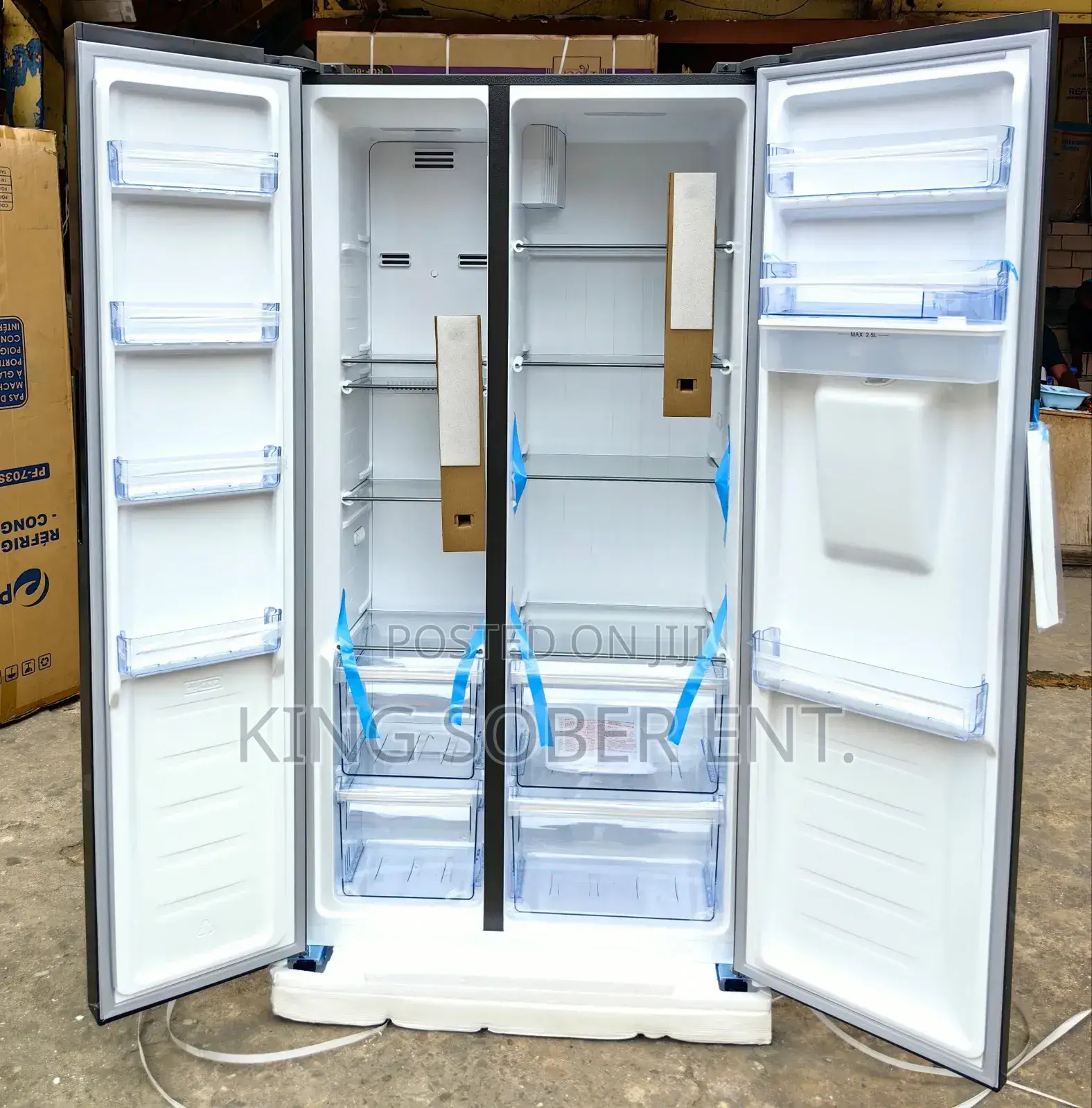 Fast Cooling Pearl 436l Side by Side With Dispenser