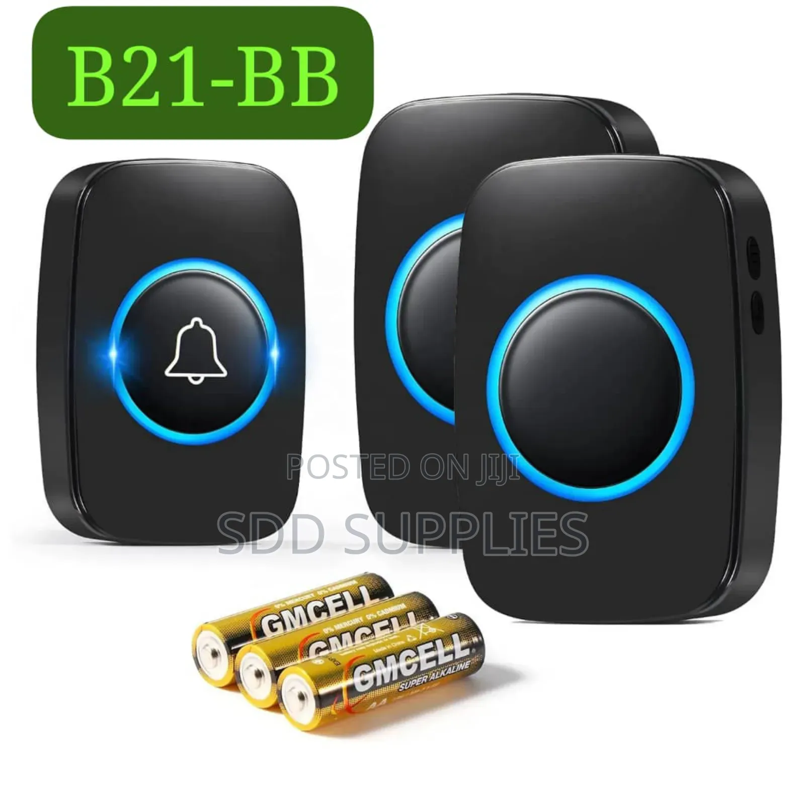 Battery Powered 2in1 Wireless Doorbell 300 -500 Meters Range Open Air