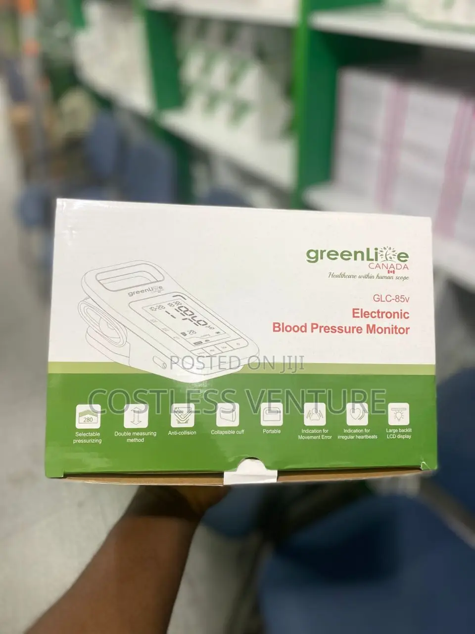 Greenlife Electronic Blood Pressure Monitor With Two Cuffs and Stand