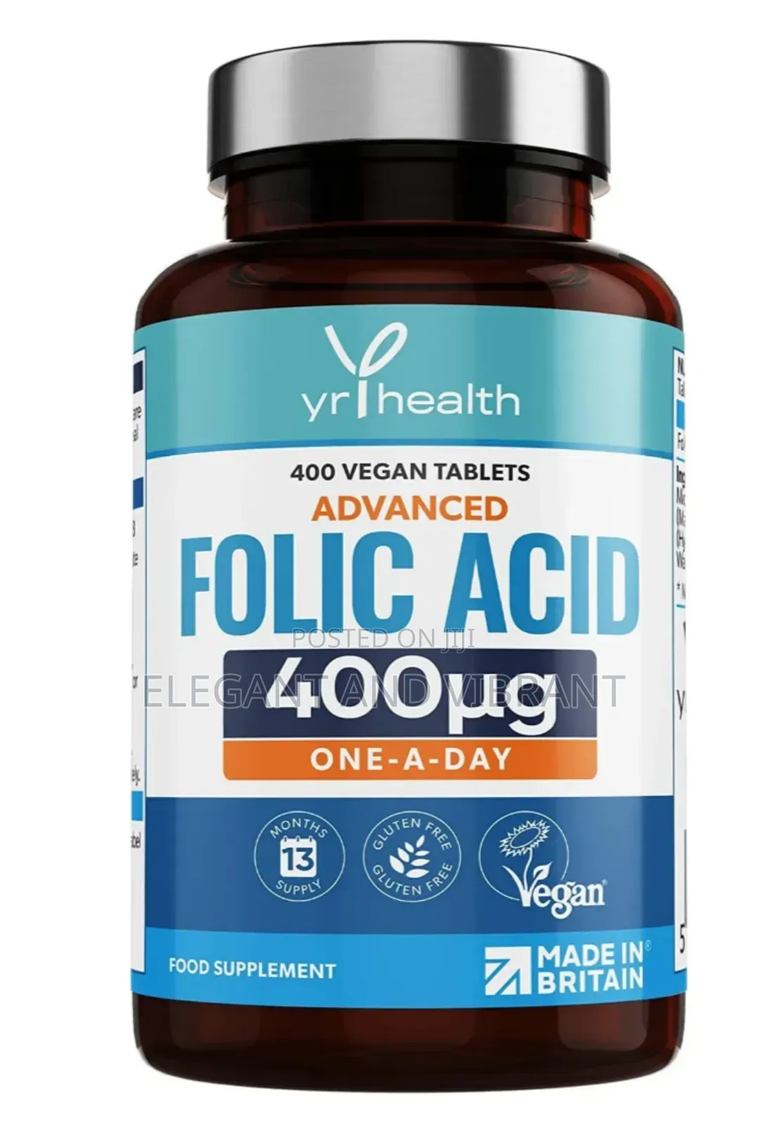 Folic Acid 400mcg , Vitamin B9 Tablets For Women, For 13 Months