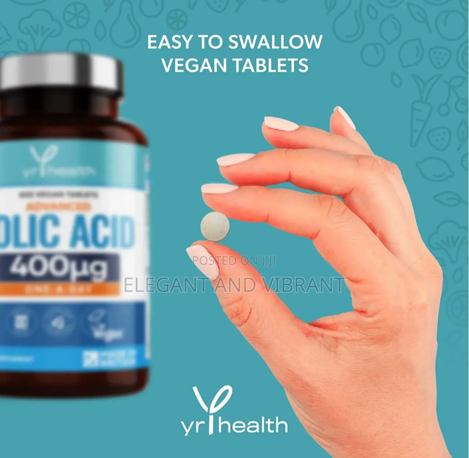 Folic Acid 400mcg , Vitamin B9 Tablets For Women, For 13 Months