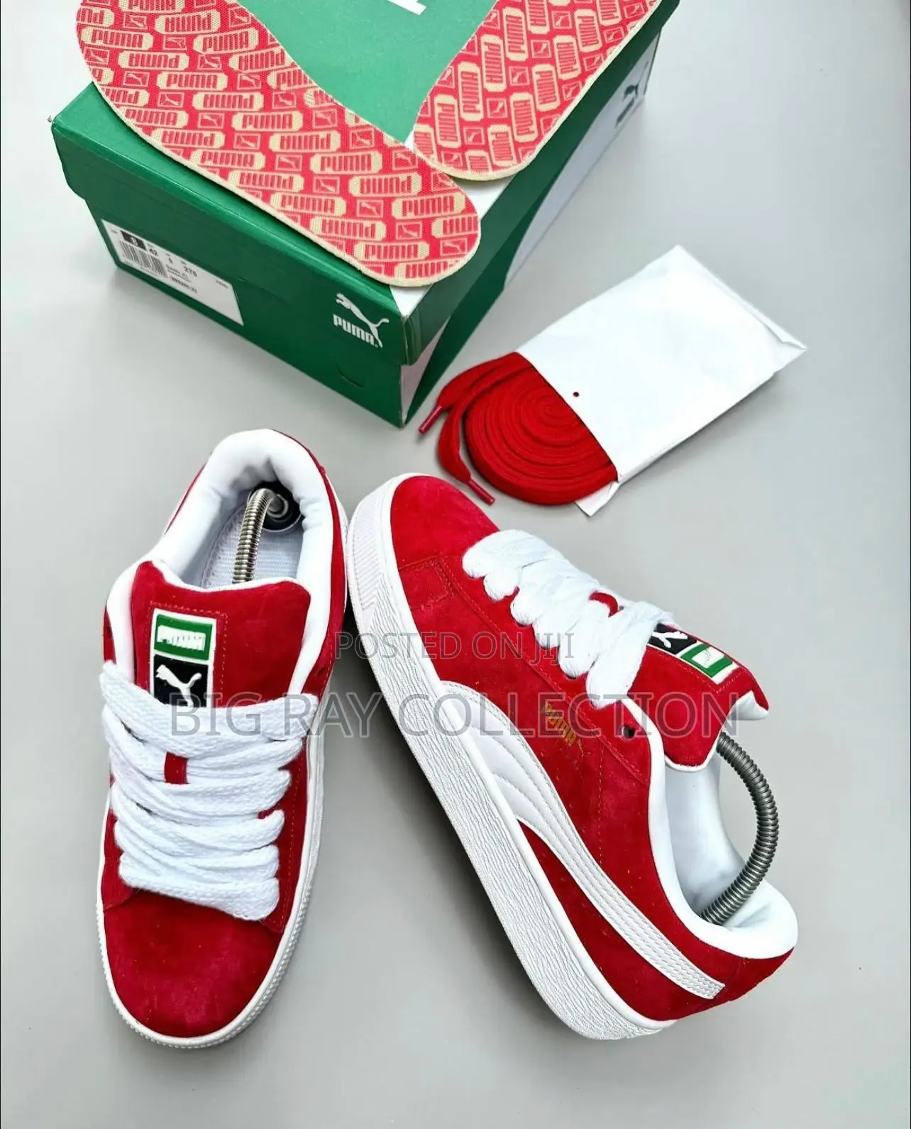 Puma Suede Red and White