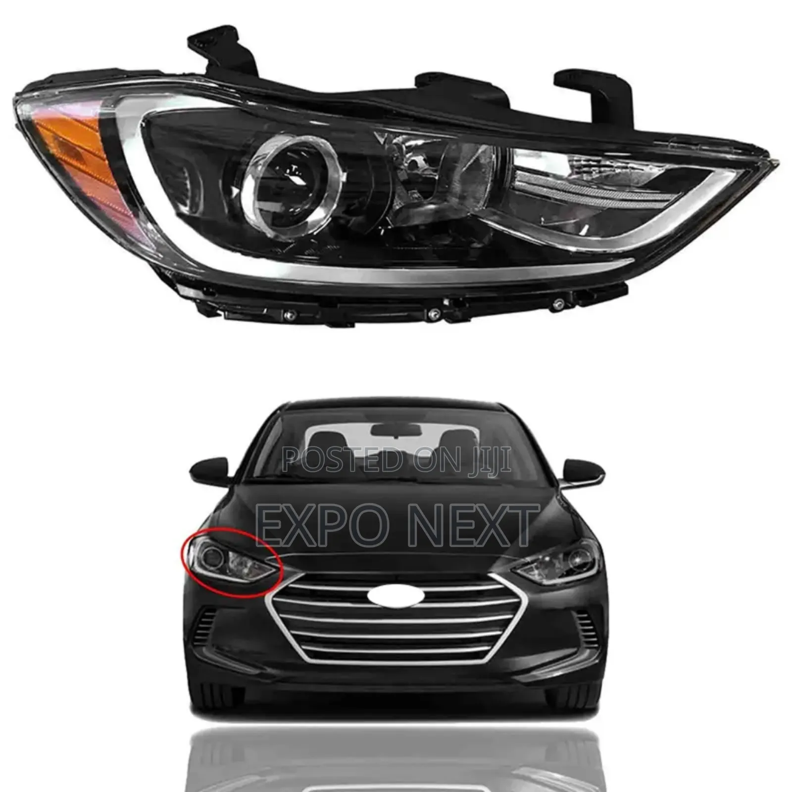 Hyundai Elantra 2017-2018 Headlight Pair Original