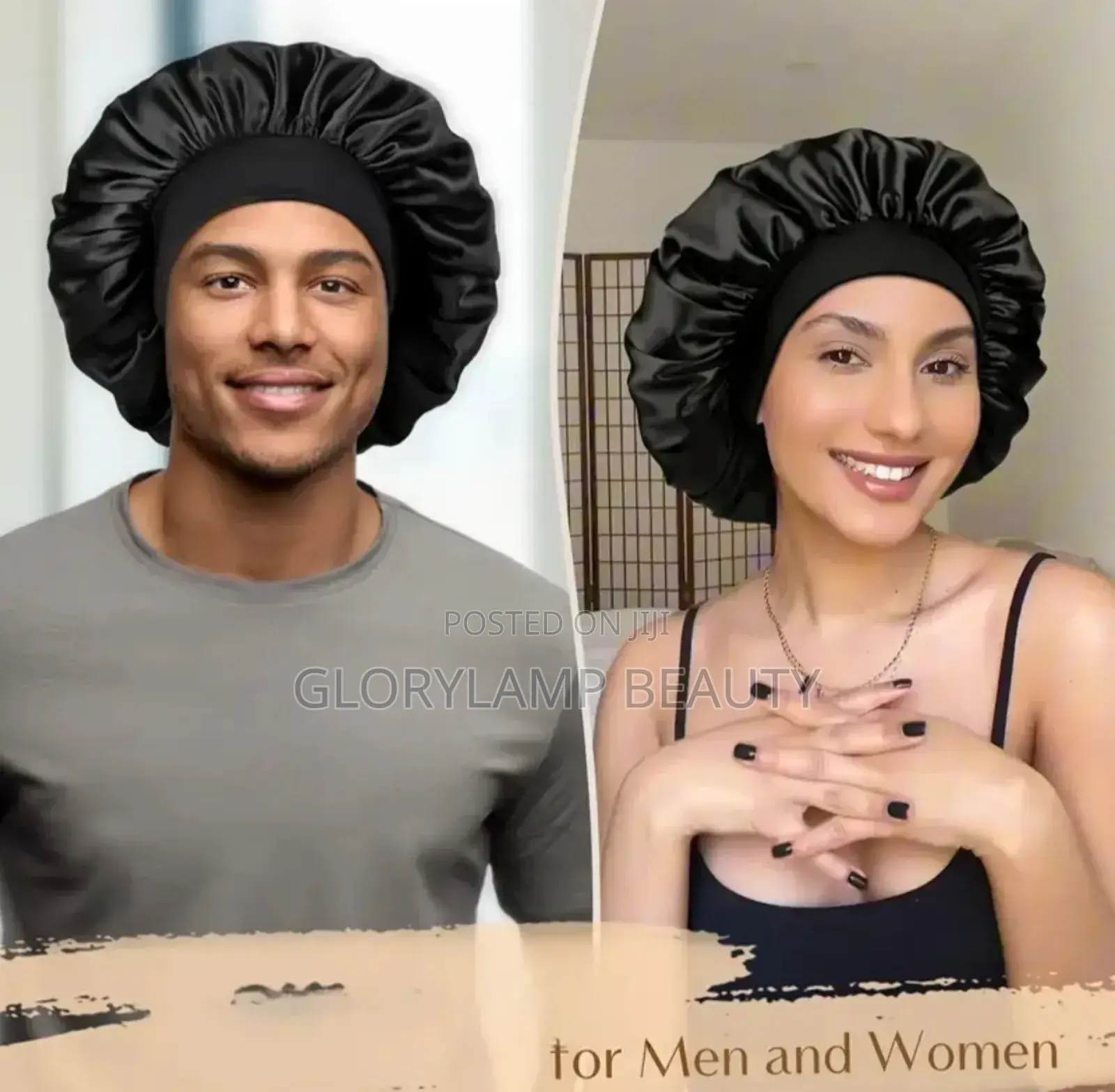 Satin Sleep Bonnet Cap - Comfortable Hair Protection for Men Women