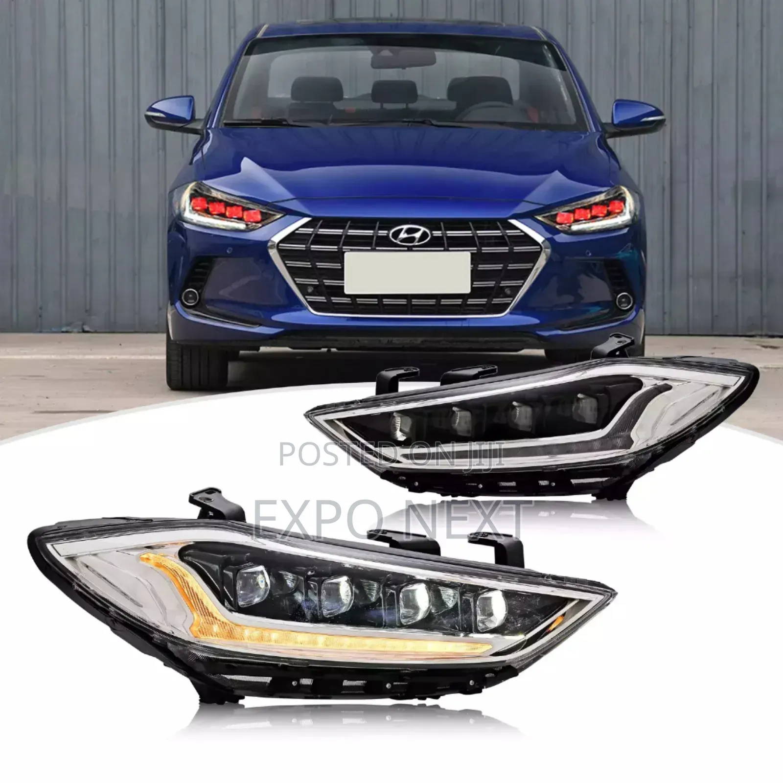 Elantra Head Lights Led/Spec 2017-2018 Pair