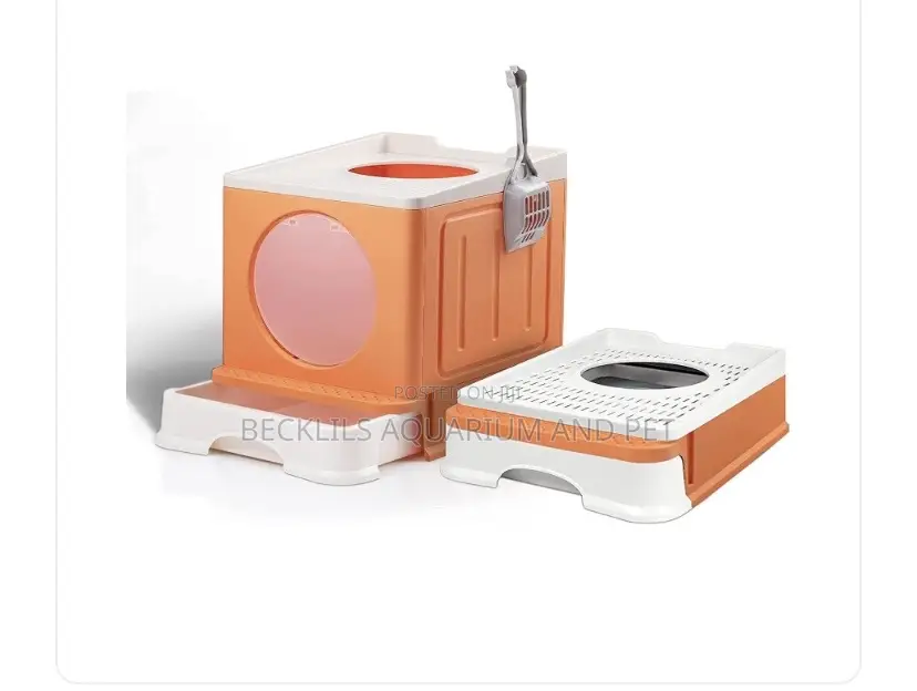 2 Colored Cat Litter Box
