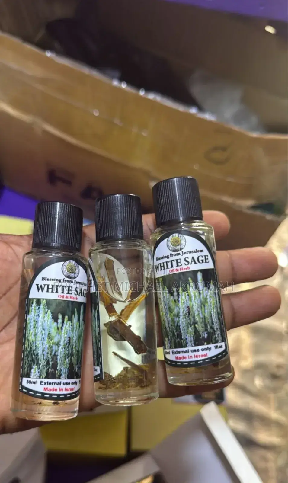 White Sage Oil and Herbs
