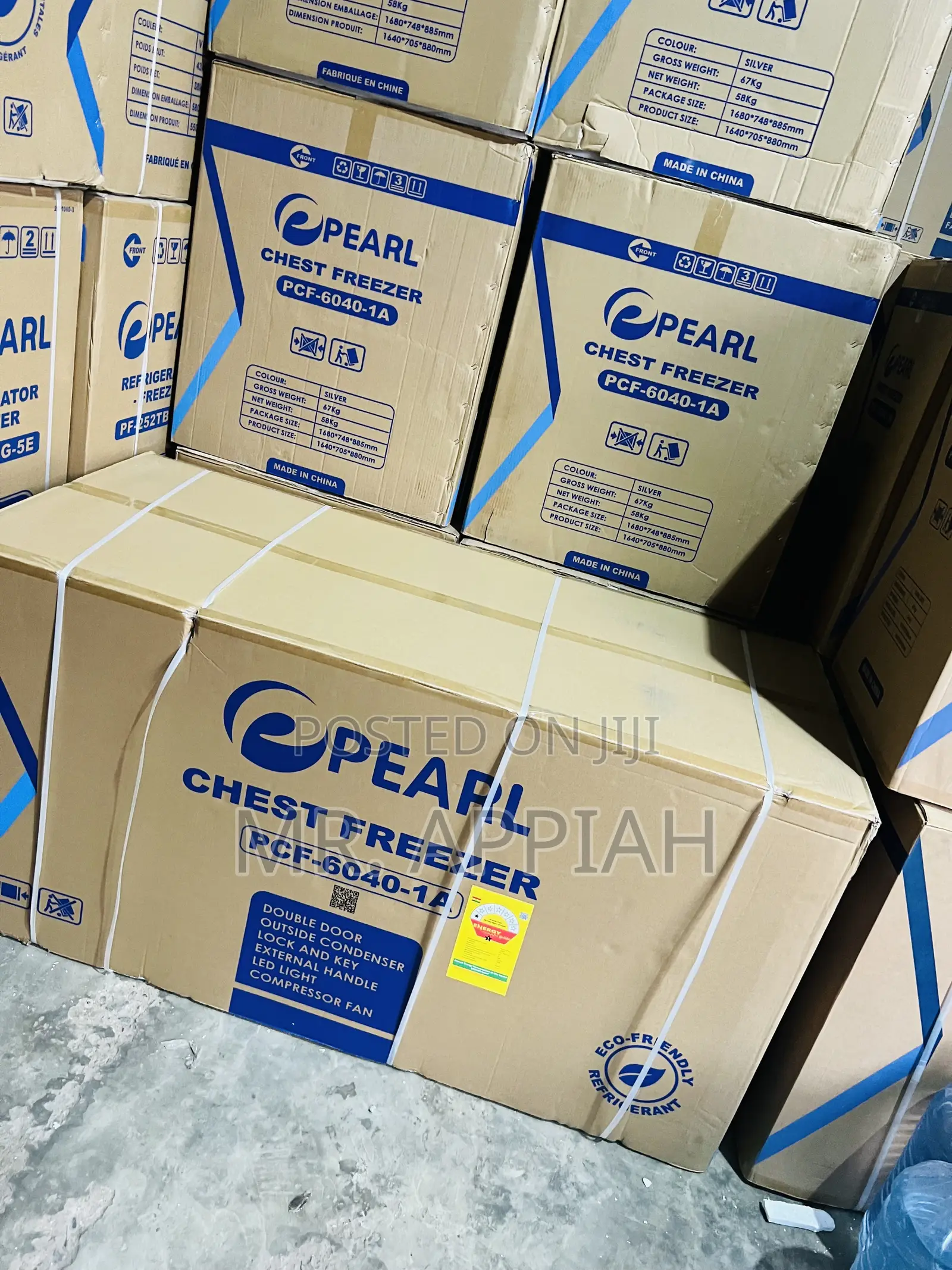Fresh in Box Pearl PCF-6040-1a 508liters Single Door Chest Freezer.