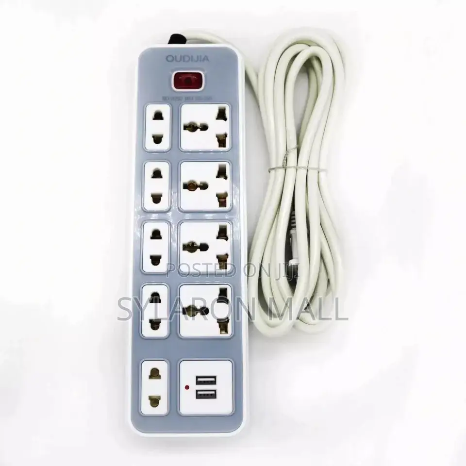 Multi-socket Power Extension Board With Usb Ports – 8 Outlets