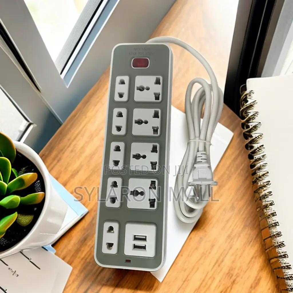 Multi-socket Power Extension Board With Usb Ports – 8 Outlets