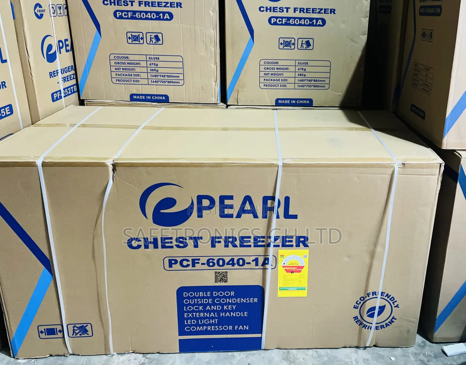 Classic (Gray) Pearl 508l PCF-6040-1a Doubledoor Freezer