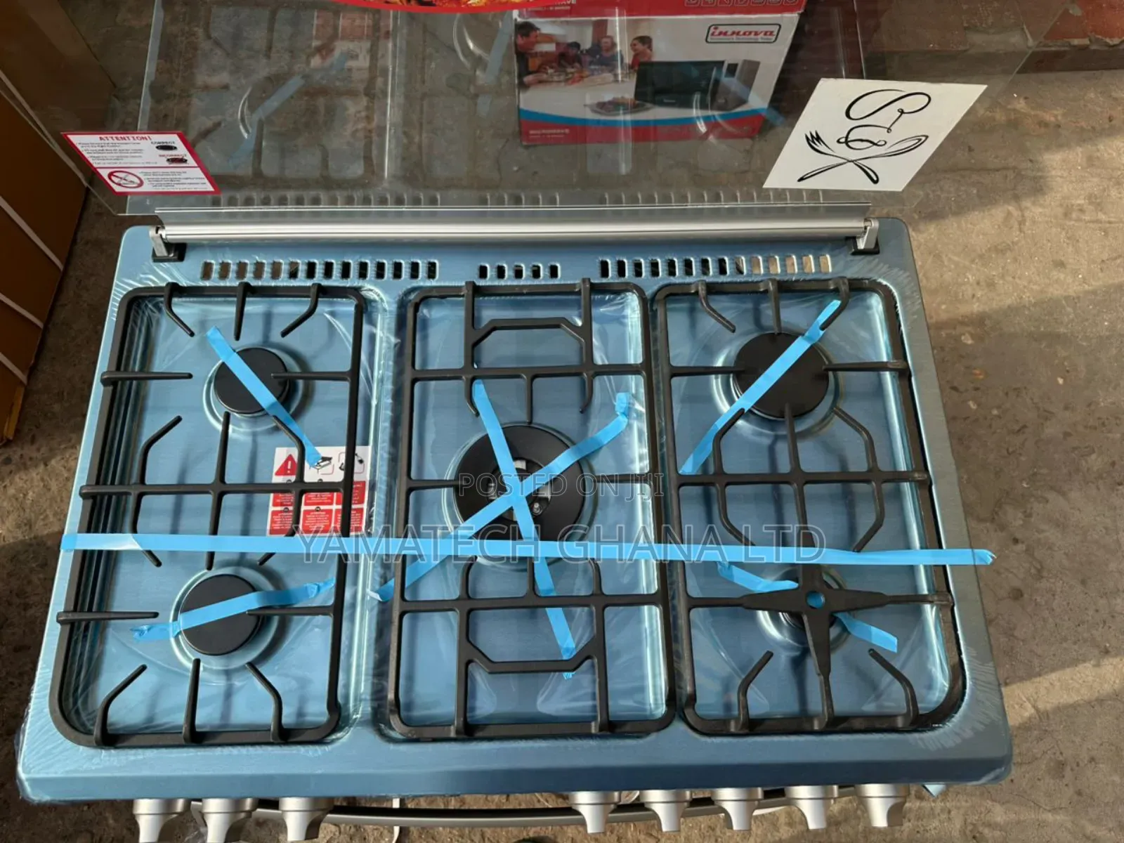 Ferre 90x60 5gas Burner  Auto Ignition Gas Stove With Oven And Grill