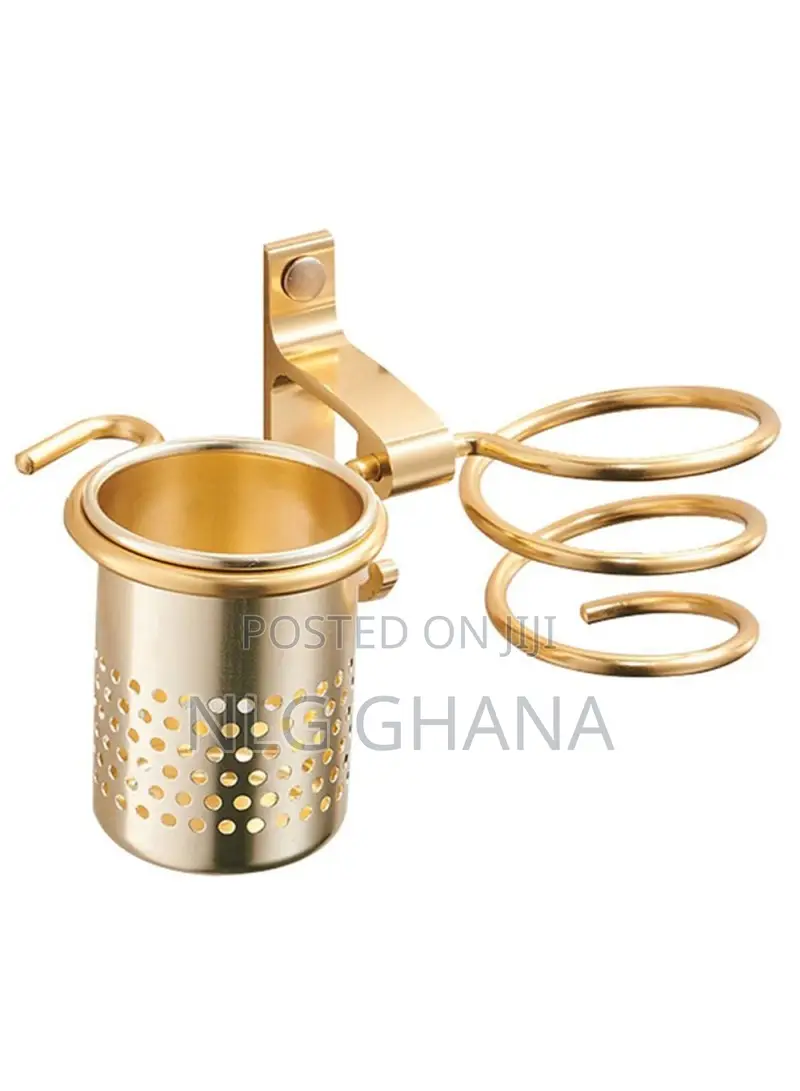 Space Aluminum Spiral Hair Dryer Holder Wall Mounted. Tvx26480